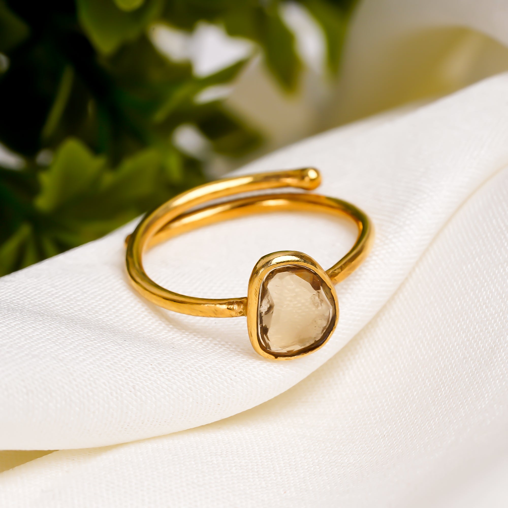 Whiskey Quartz Ring 925 Sterling Silver Natural Whiskey Quartz Ring Handmade Golden Quartz Jewelry Gift