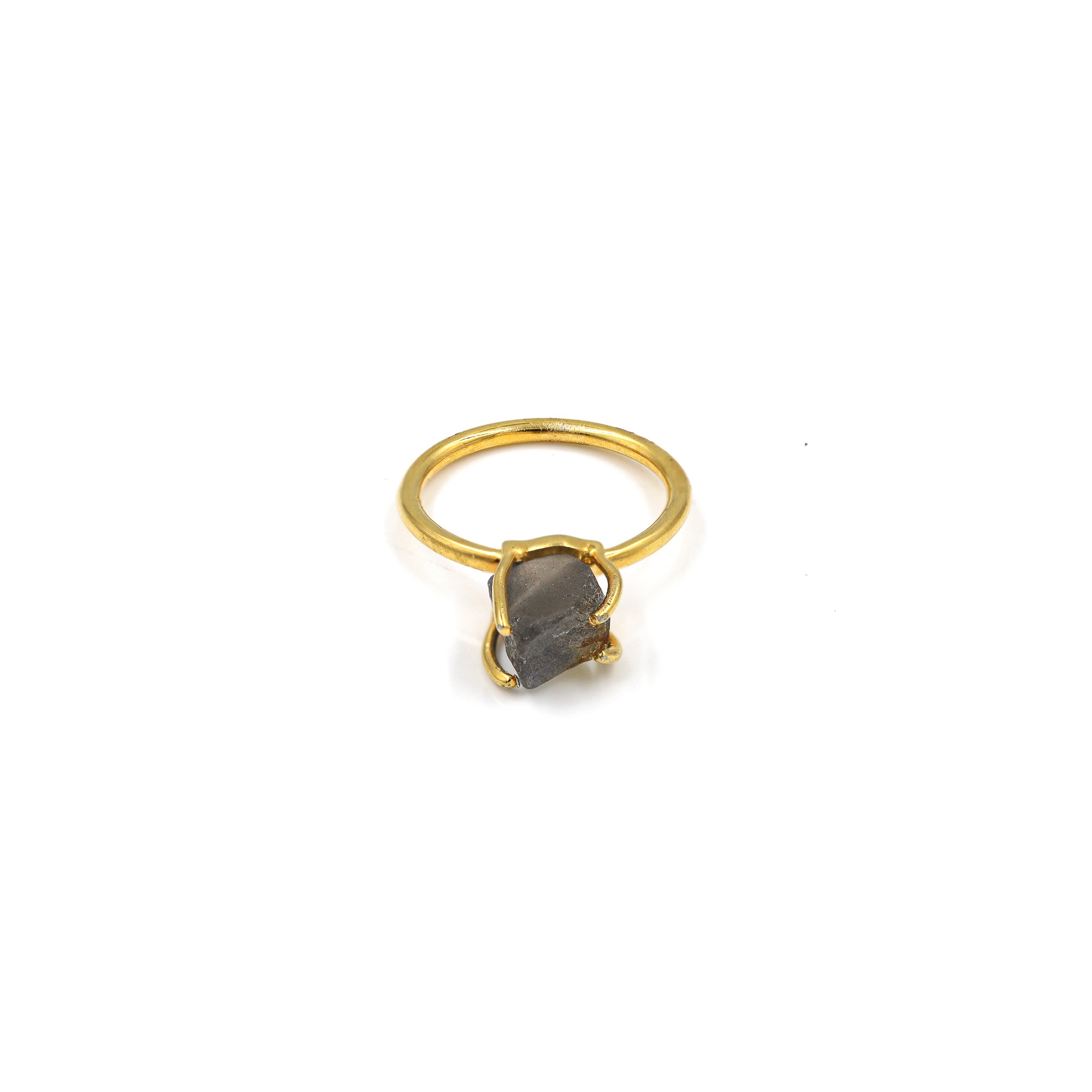 Raw Labradorite Ring in 925 Sterling Silver Rough Gemstone Ring Handmade Jewelry Gift for Her