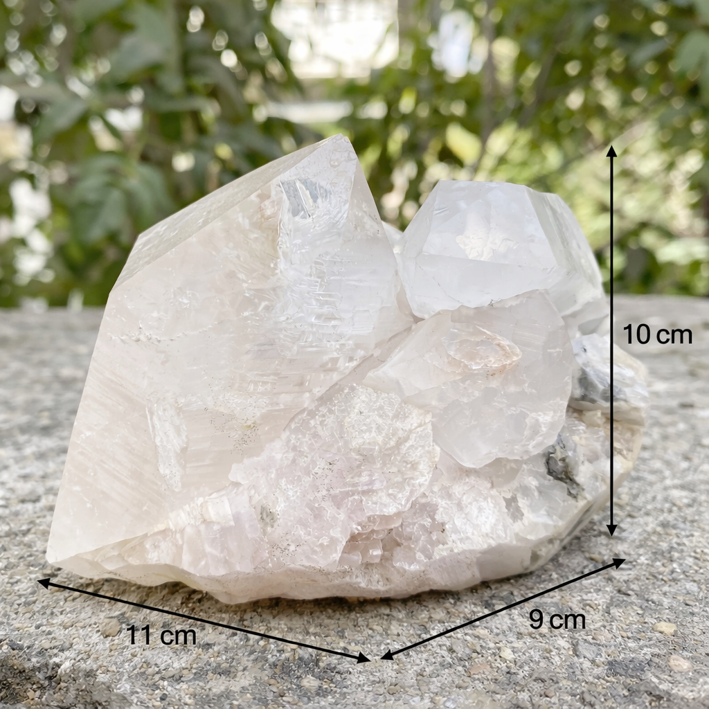 Pink Himalayan Samadhi Quartz Raw Crystal Cluster Collector Mineral Display Piece