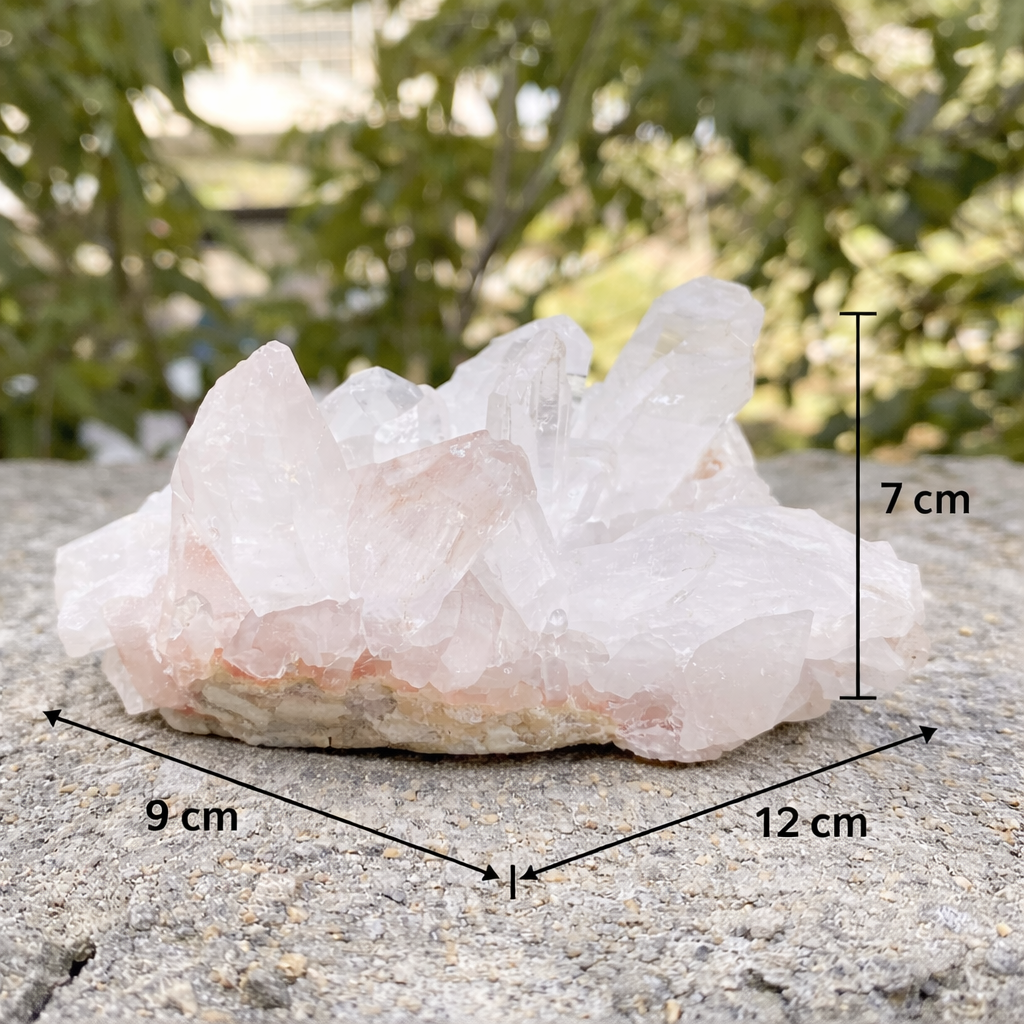 Pink Himalayan Quartz Samadhi Cluster Raw Crystal Mineral Collector Energy Piece