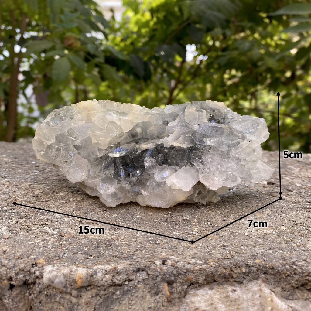 Natural Himalayan Green Chlorite Quartz Cluster 460g Healing Crystal