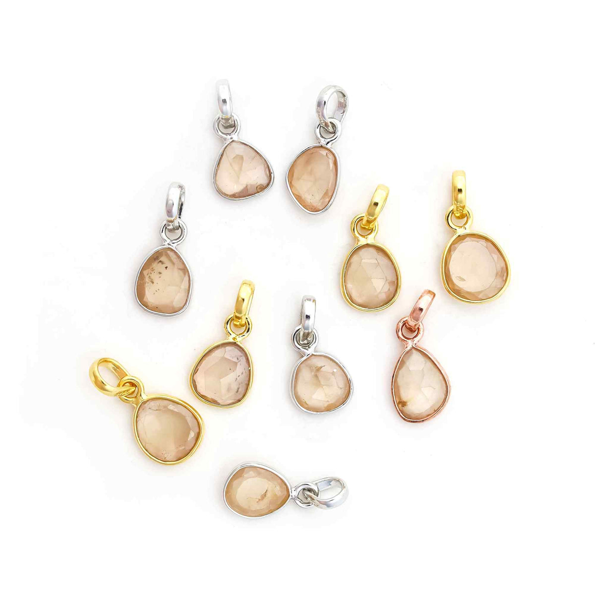 Brown Zircon Rose Cut Pendant Small Natural Brown Gemstone Pendant 925 Sterling Silver Handmade Jewelry Gift