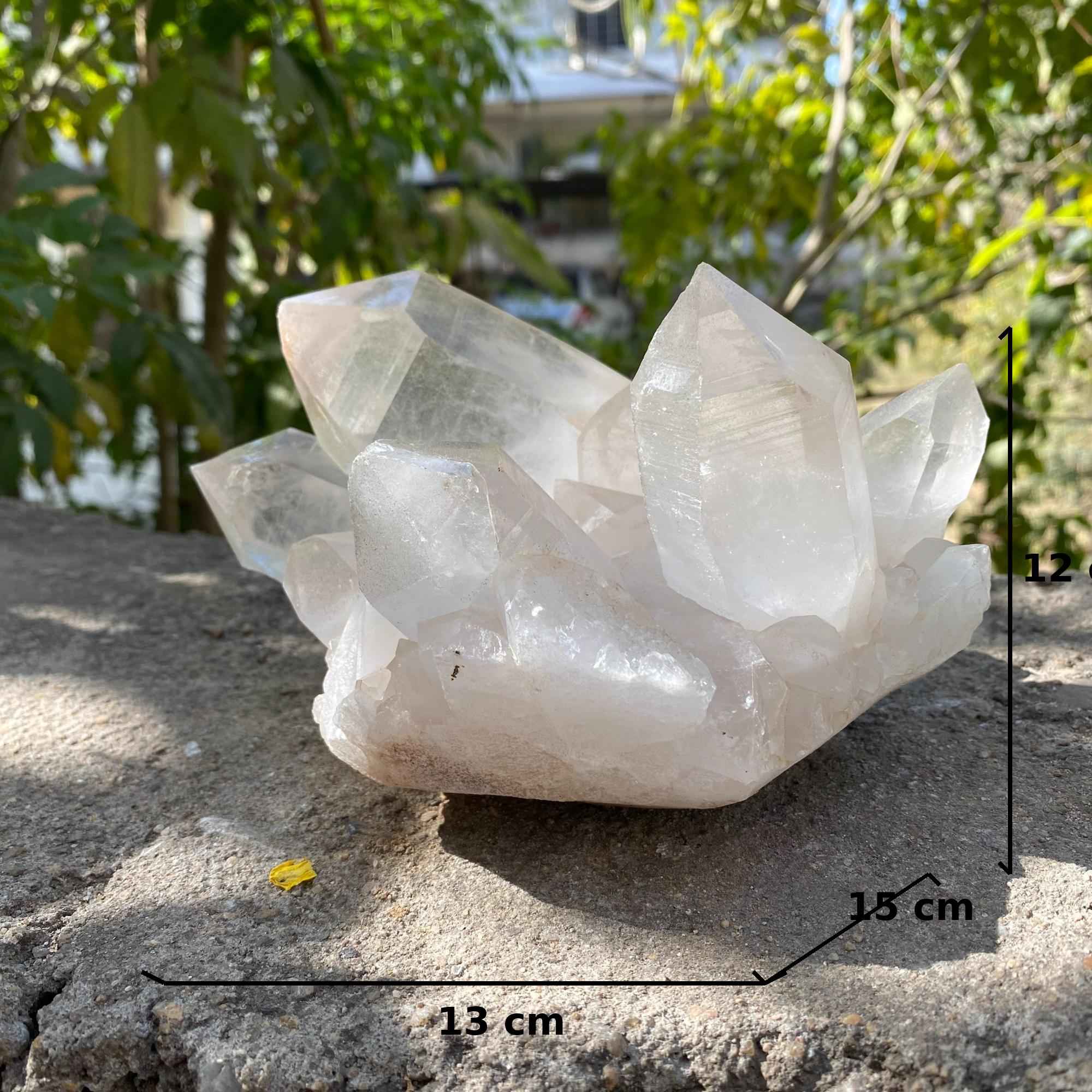 Himalayan White Quartz Cluster 1874g