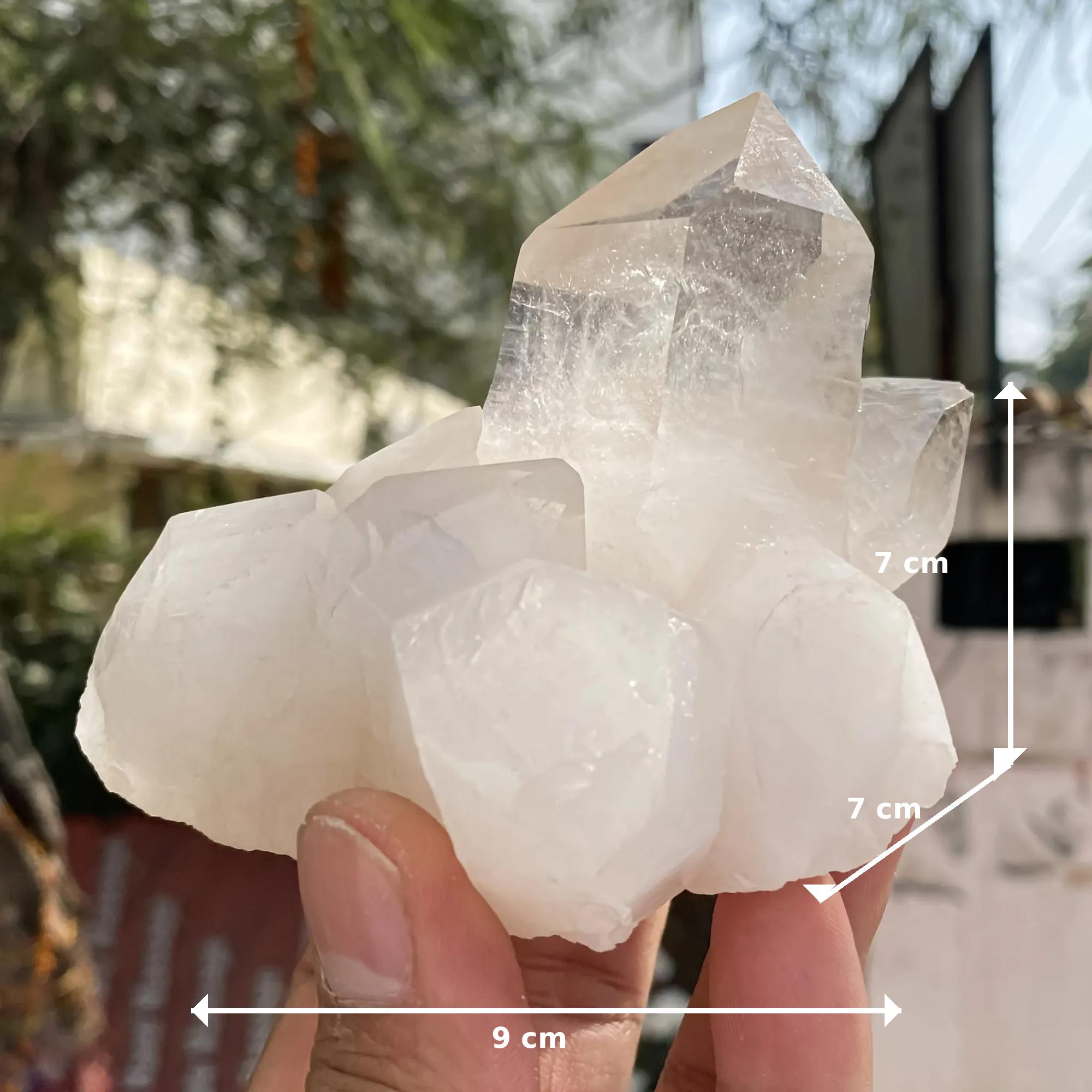 White Quartz Crystal Cluster 429g Natural Himalayan Raw Healing Stone Mineral Specimen Home Décor