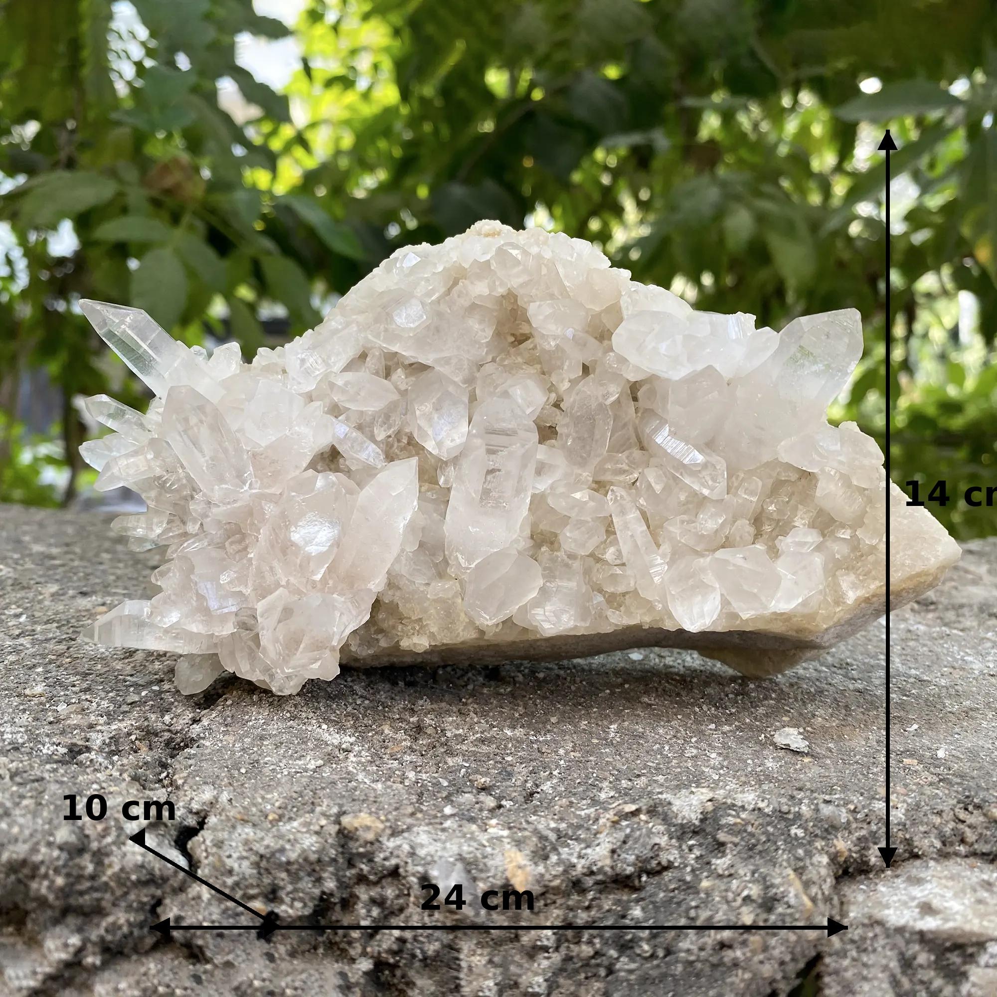 White Himalayan Quartz Crystal Cluster Healing Display Energy Natural
