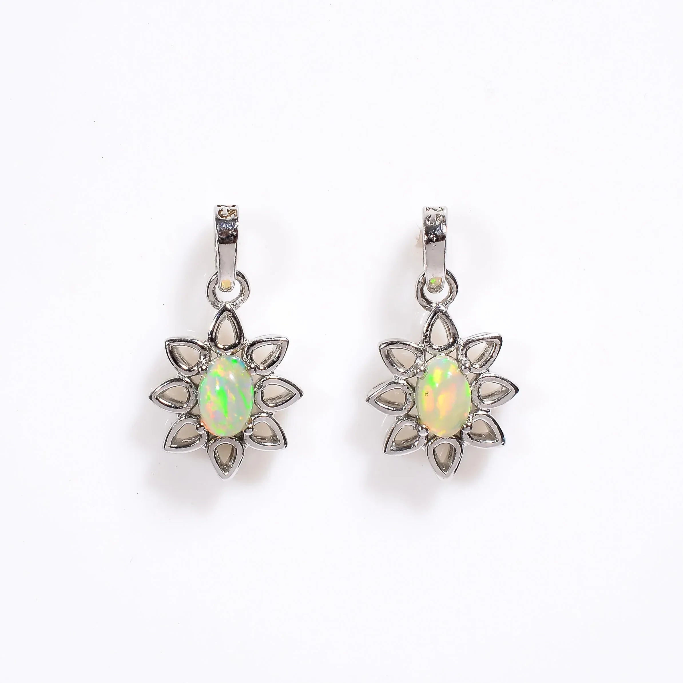Ethiopian Opal Pendant: Sterling Silver October Birthstone Necklace