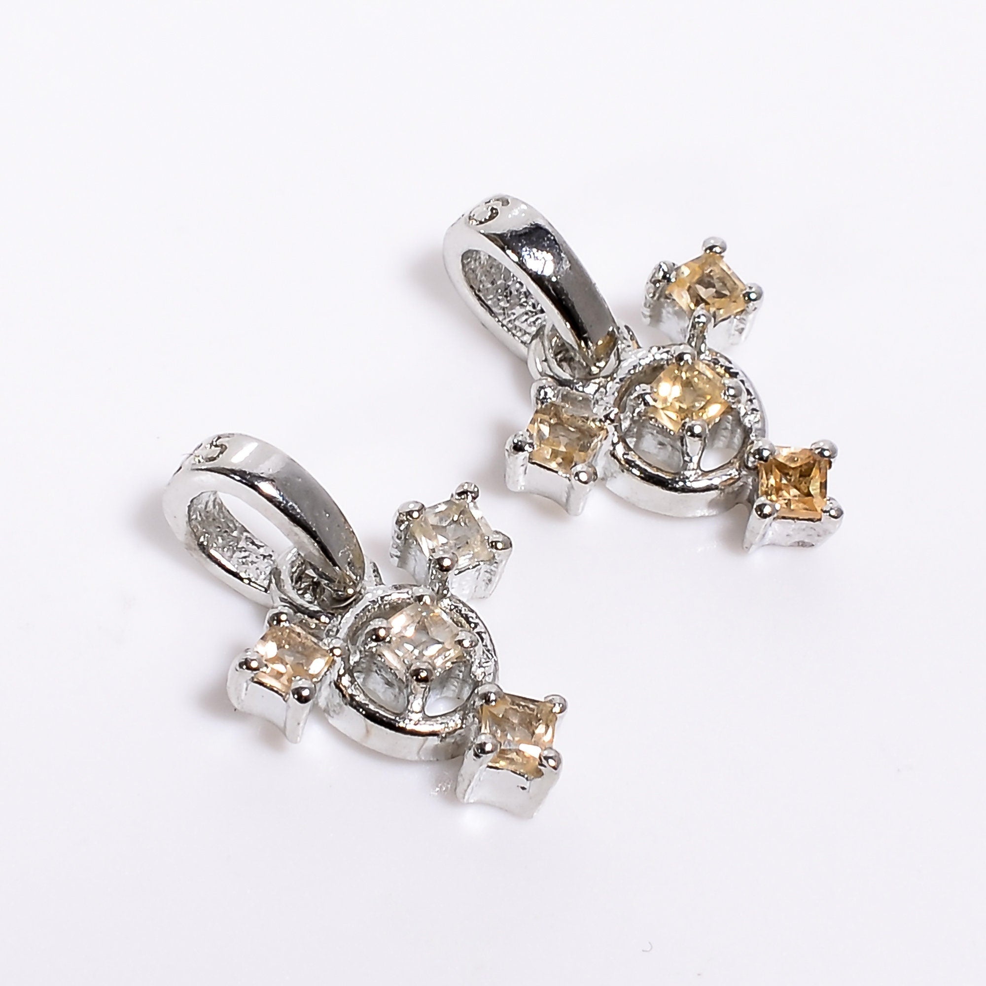 Natural Imperial Topaz Pendant: 925 Sterling Silver, Handmade Jewelry