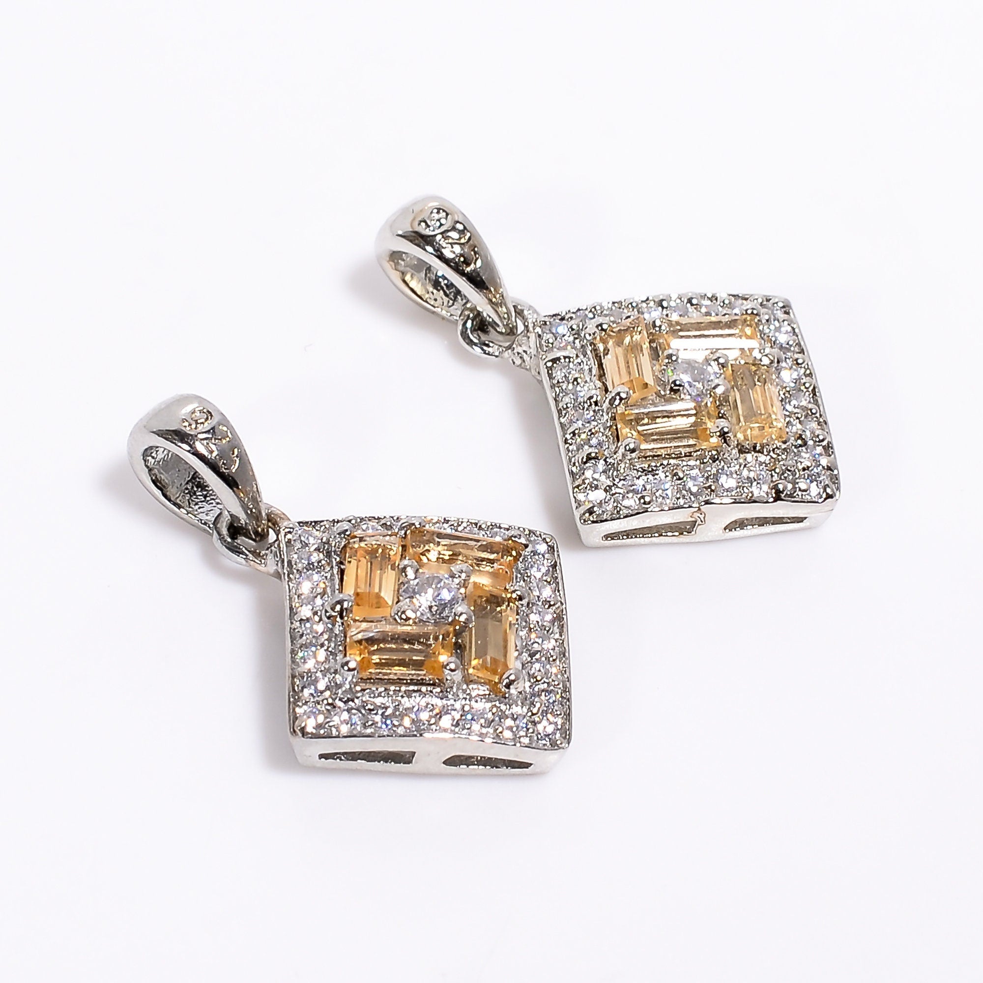 Natural Imperial Topaz Pendant: 925 Sterling Silver Necklace