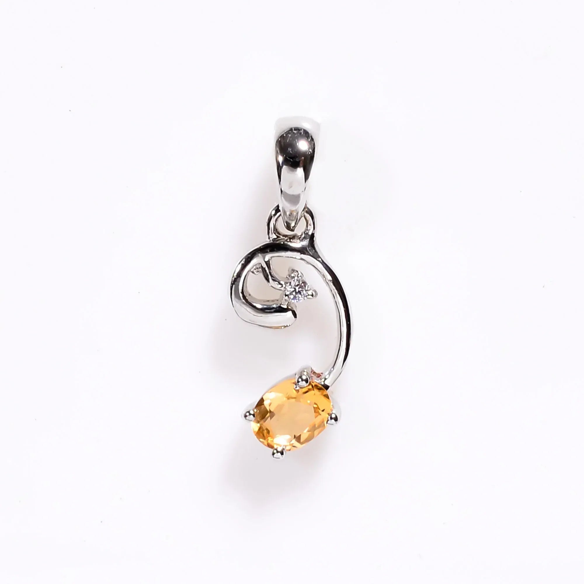 Handmade Imperial Topaz Pendant in Sterling Silver - Women's Jewelry