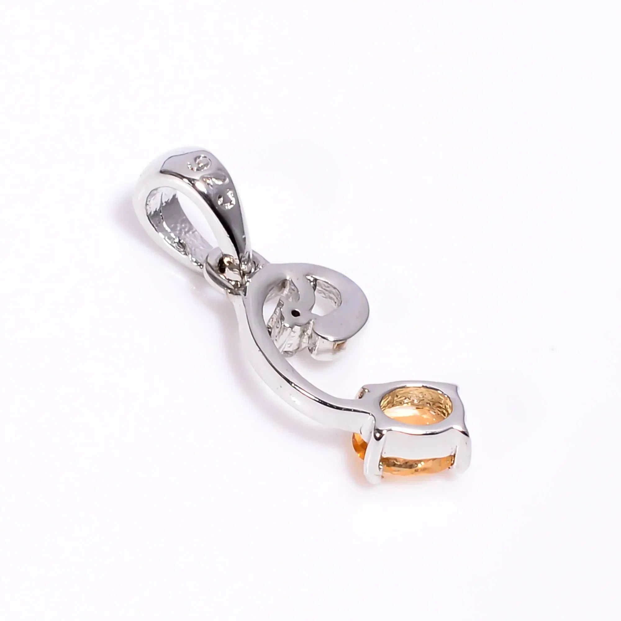 Handmade Imperial Topaz Pendant in Sterling Silver - Women's Jewelry