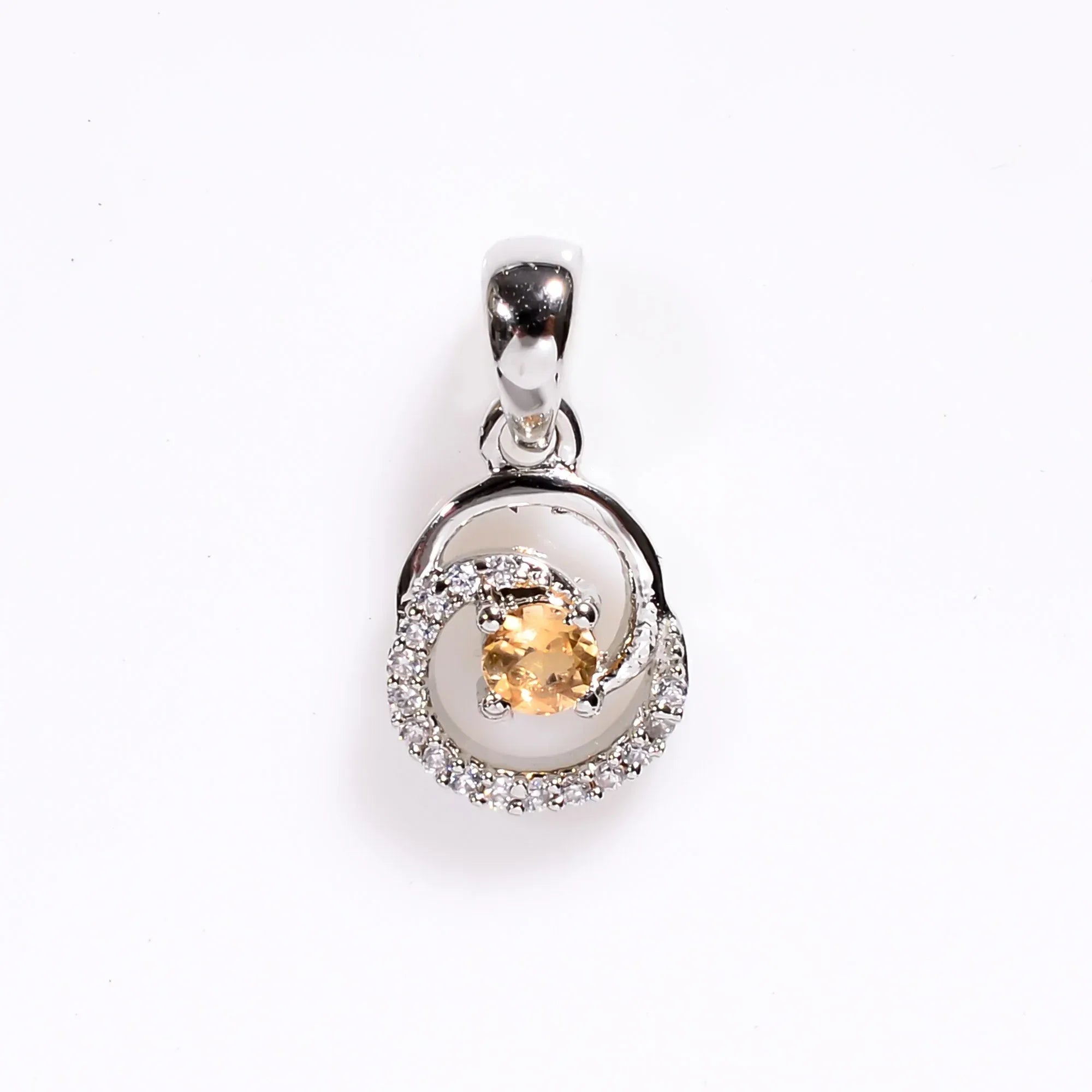 Handmade Imperial Topaz Pendant: 925 Sterling Silver Necklace