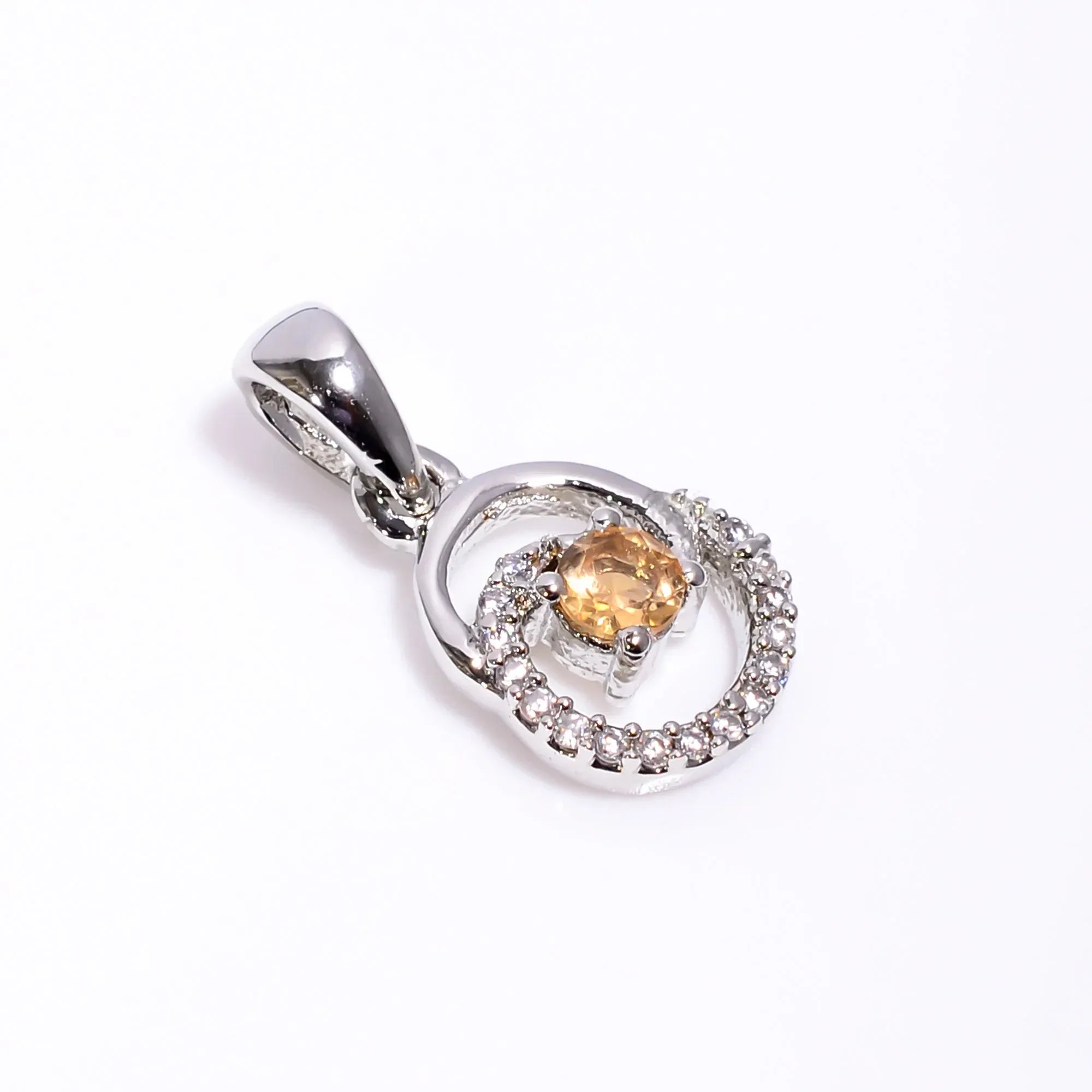 Handmade Imperial Topaz Pendant: 925 Sterling Silver Necklace