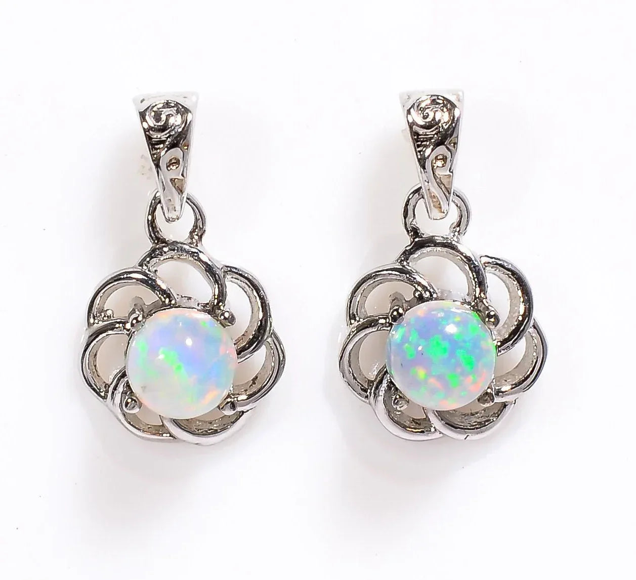 Ethiopian Opal Pendant: 925 Sterling Silver Boho Charm