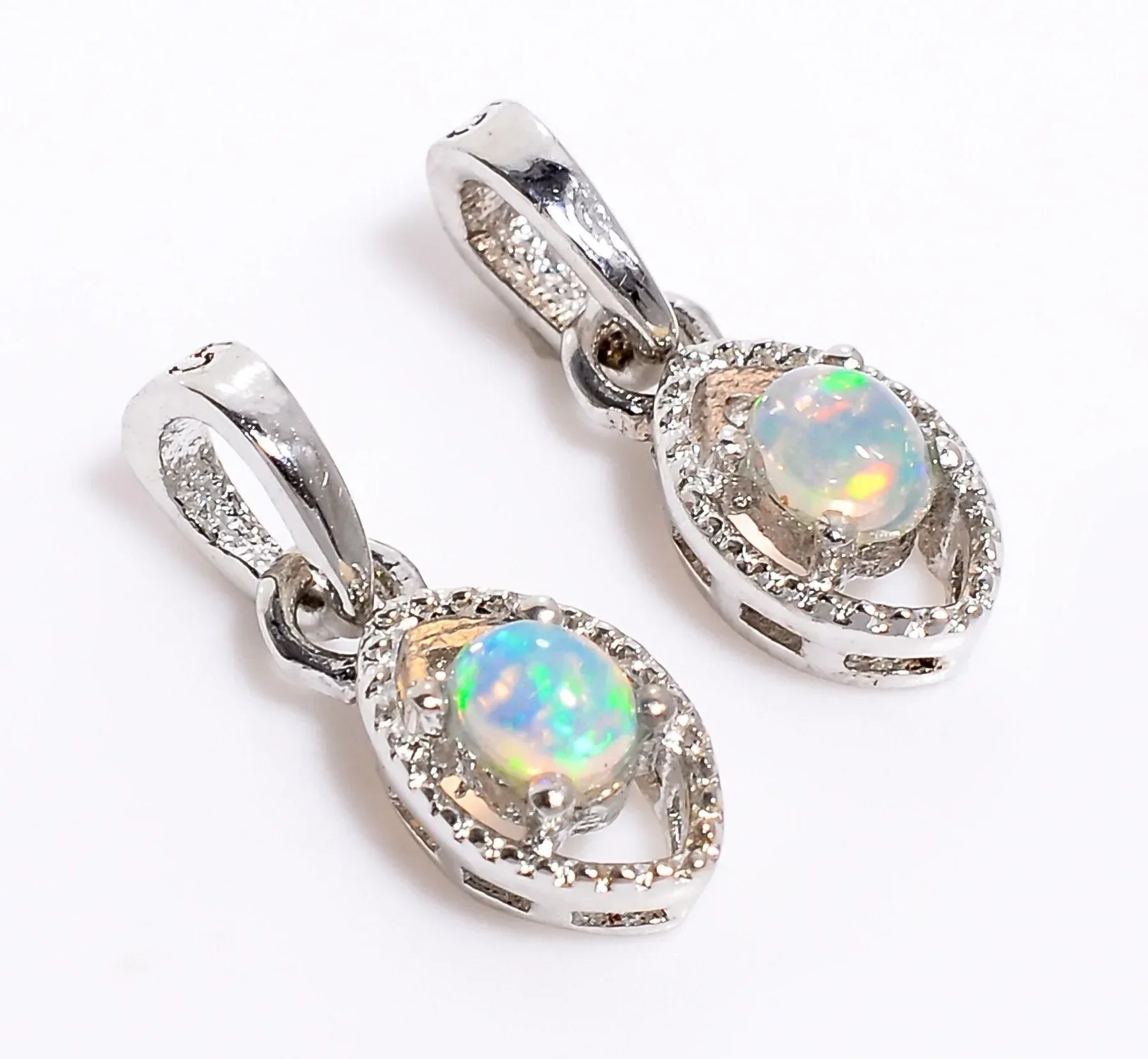 Ethiopian Opal Pendant: 925 Sterling Silver Gemstone Jewelry
