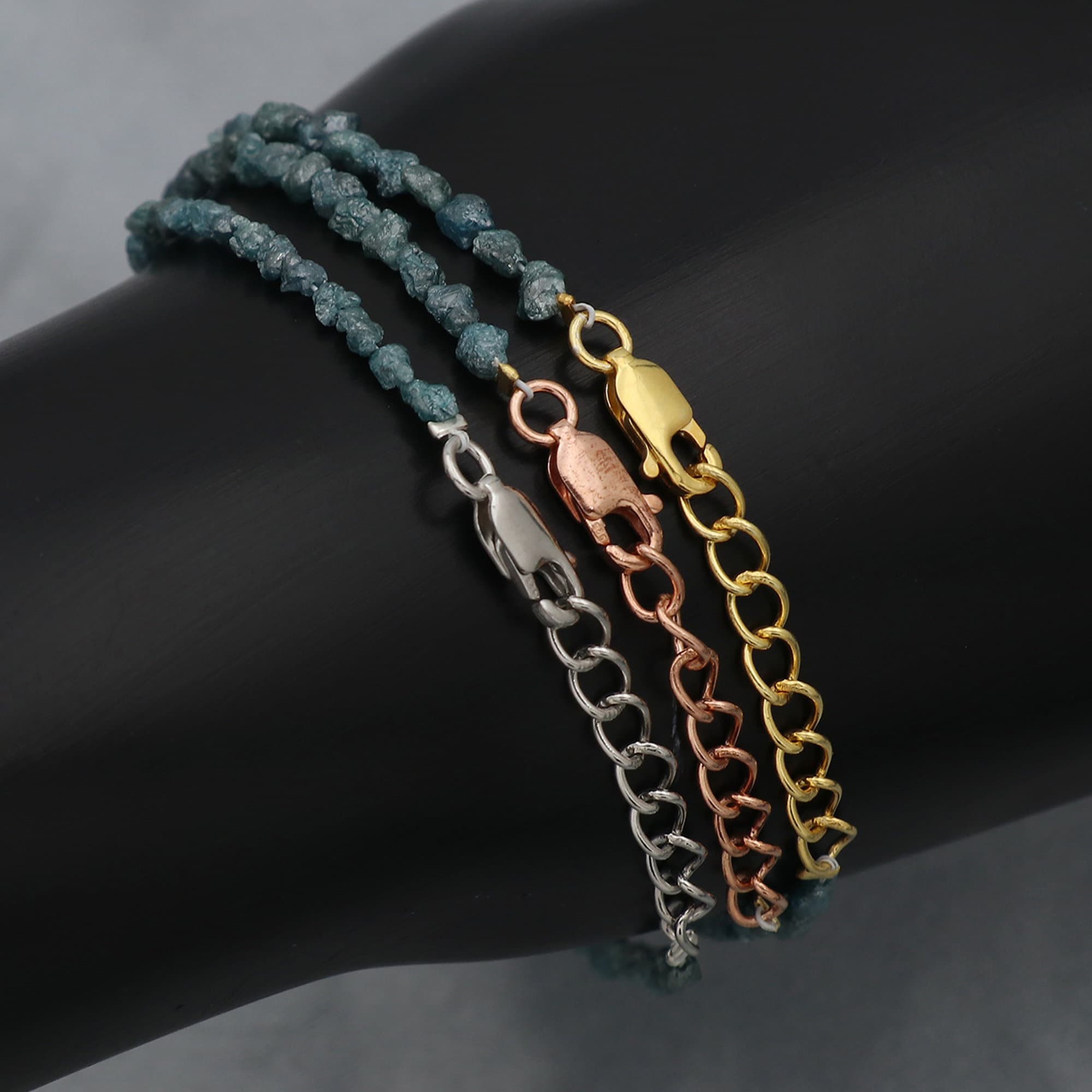 Minimalist Silver Bracelet with Natural Diamond Chips – Everyday Luxury Jewelry