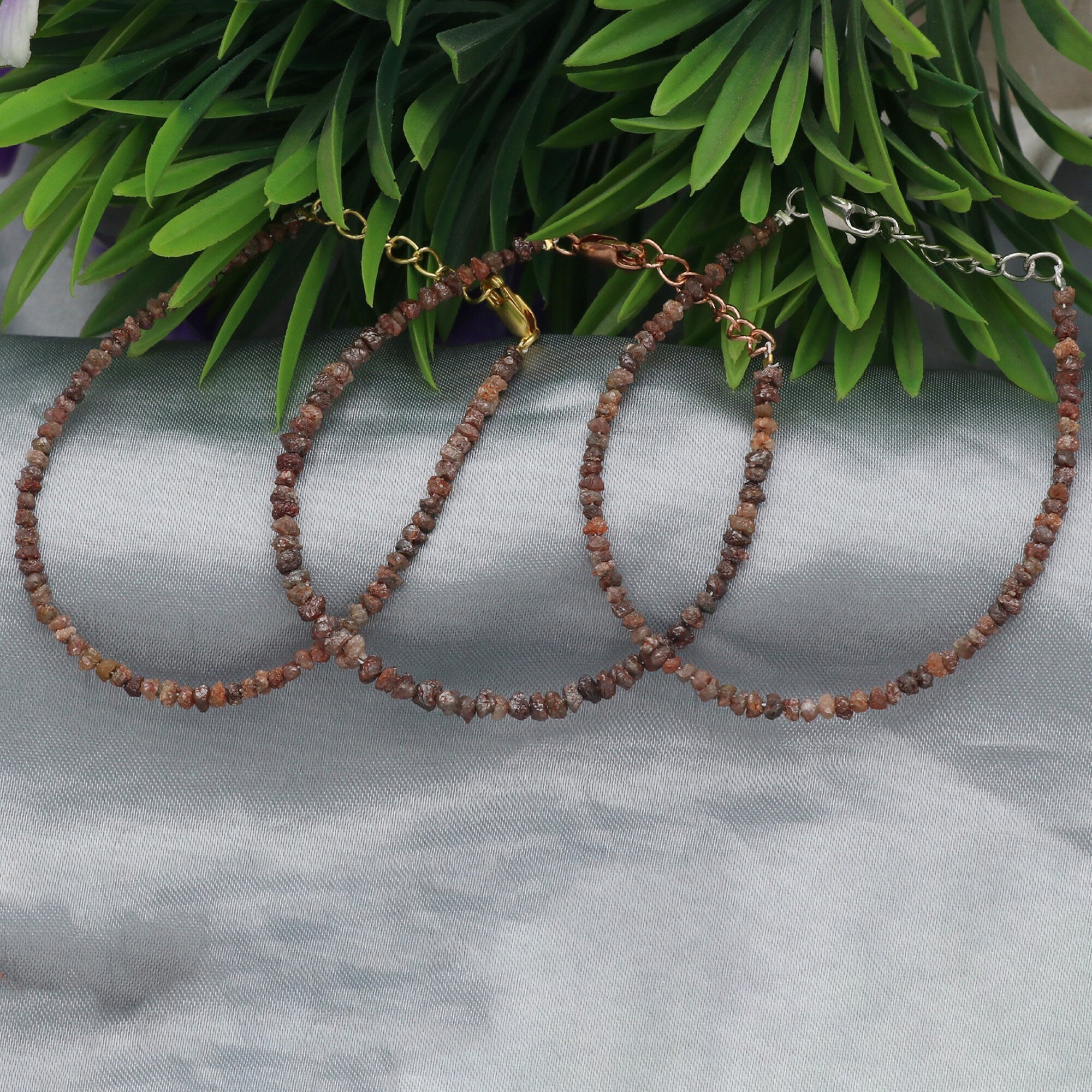 Minimalist Silver Bracelet with Natural Diamond Chips – Everyday Luxury Jewelry