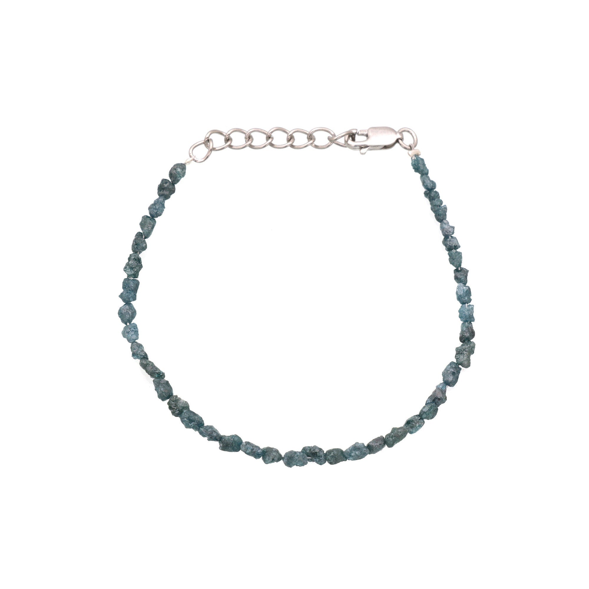 Minimalist Silver Bracelet with Natural Diamond Chips – Everyday Luxury Jewelry