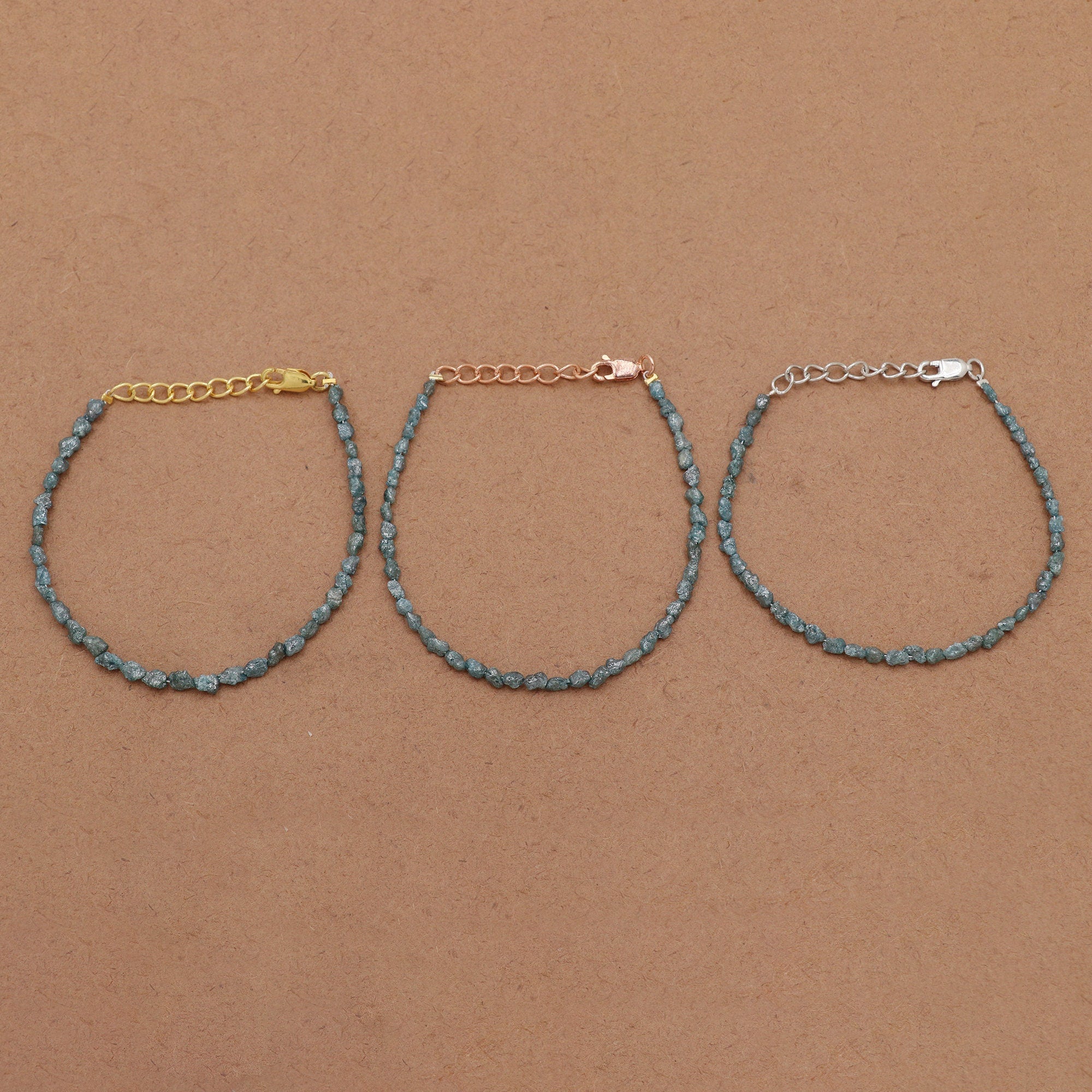 Minimalist Silver Bracelet with Natural Diamond Chips – Everyday Luxury Jewelry