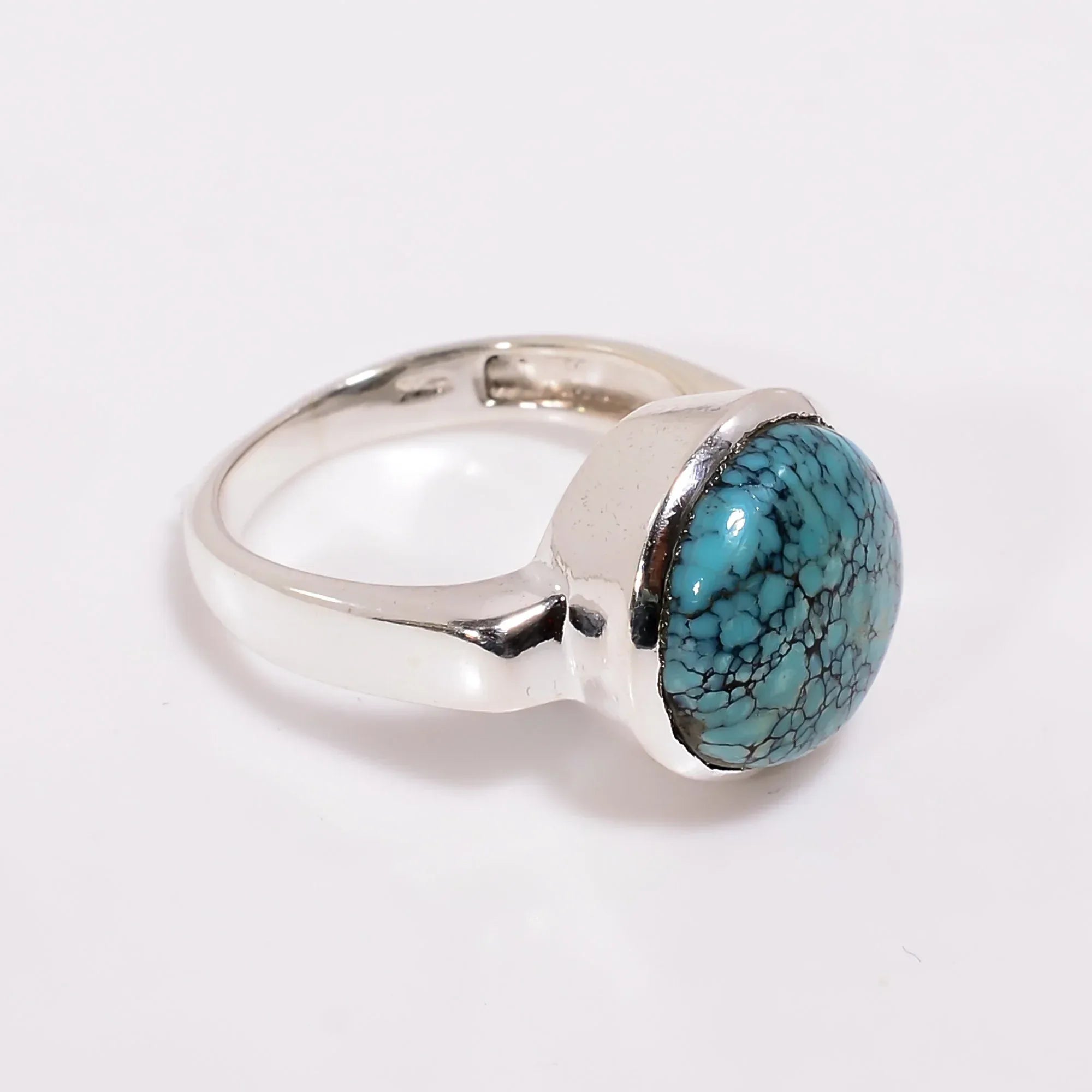 Handmade Turquoise Sterling Silver Ring: Adjustable Statement Jewelry