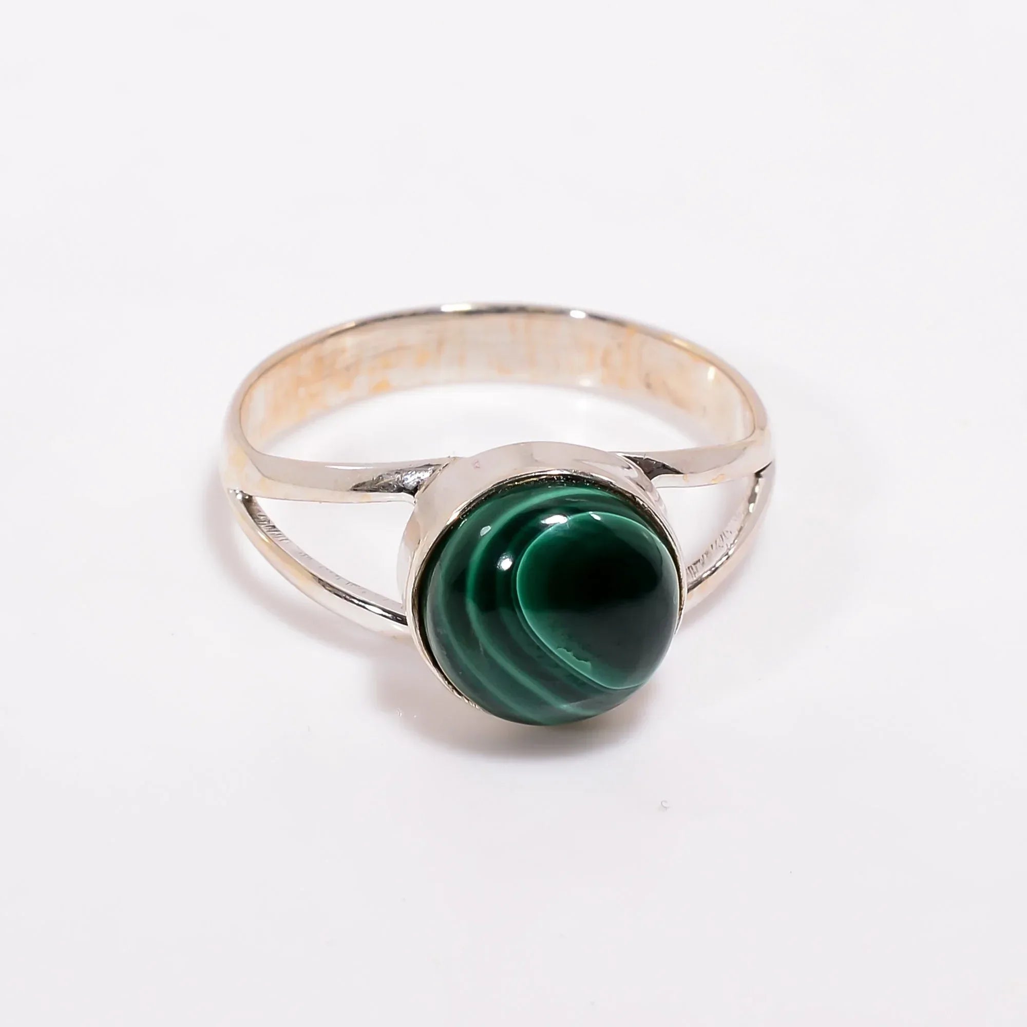 Handmade 925 Sterling Silver Malachite Gemstone Ring - Ideal Anniversary Gift