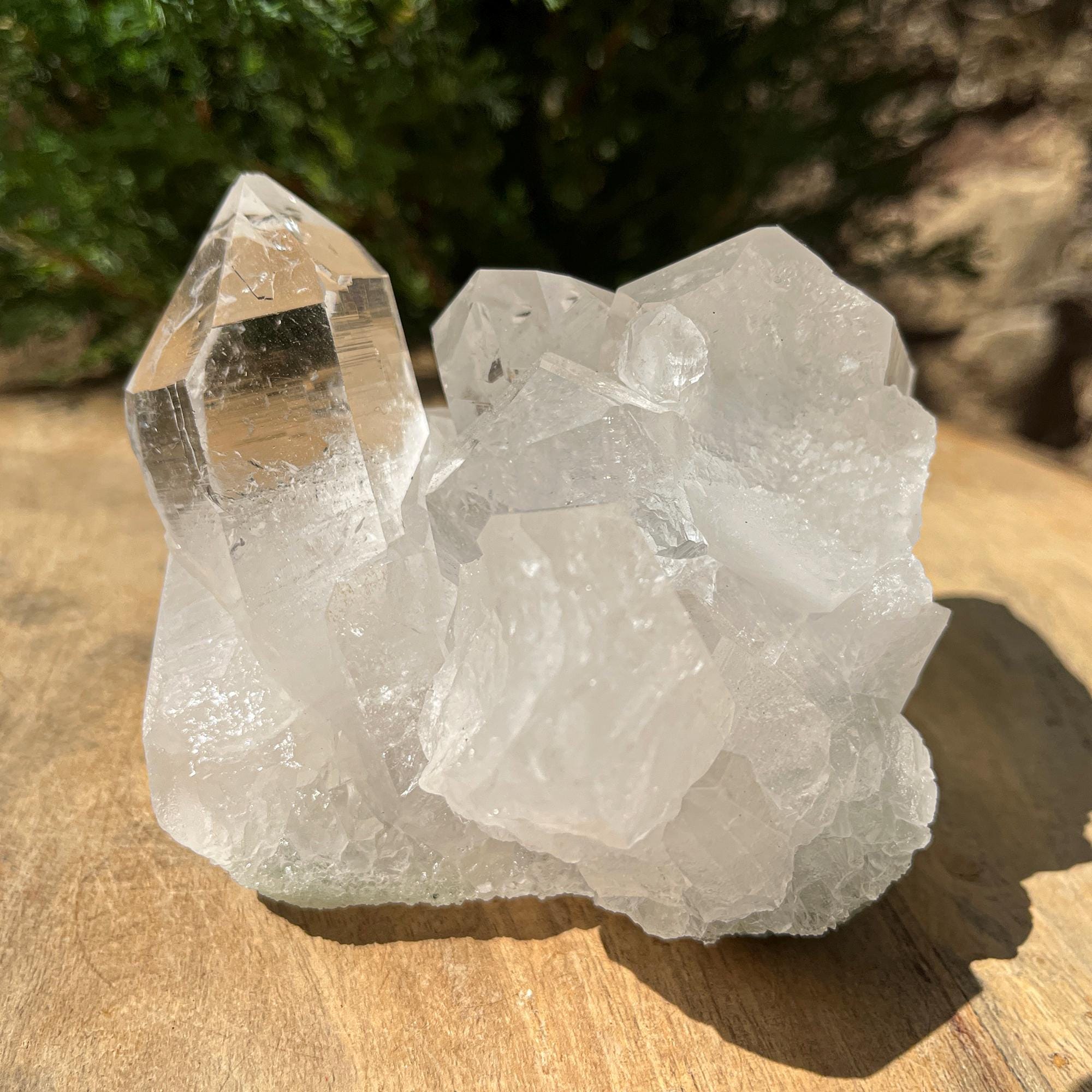 Chlorite Included Himalayan Quartz Crystal Cluster - Healing Stone 695gm