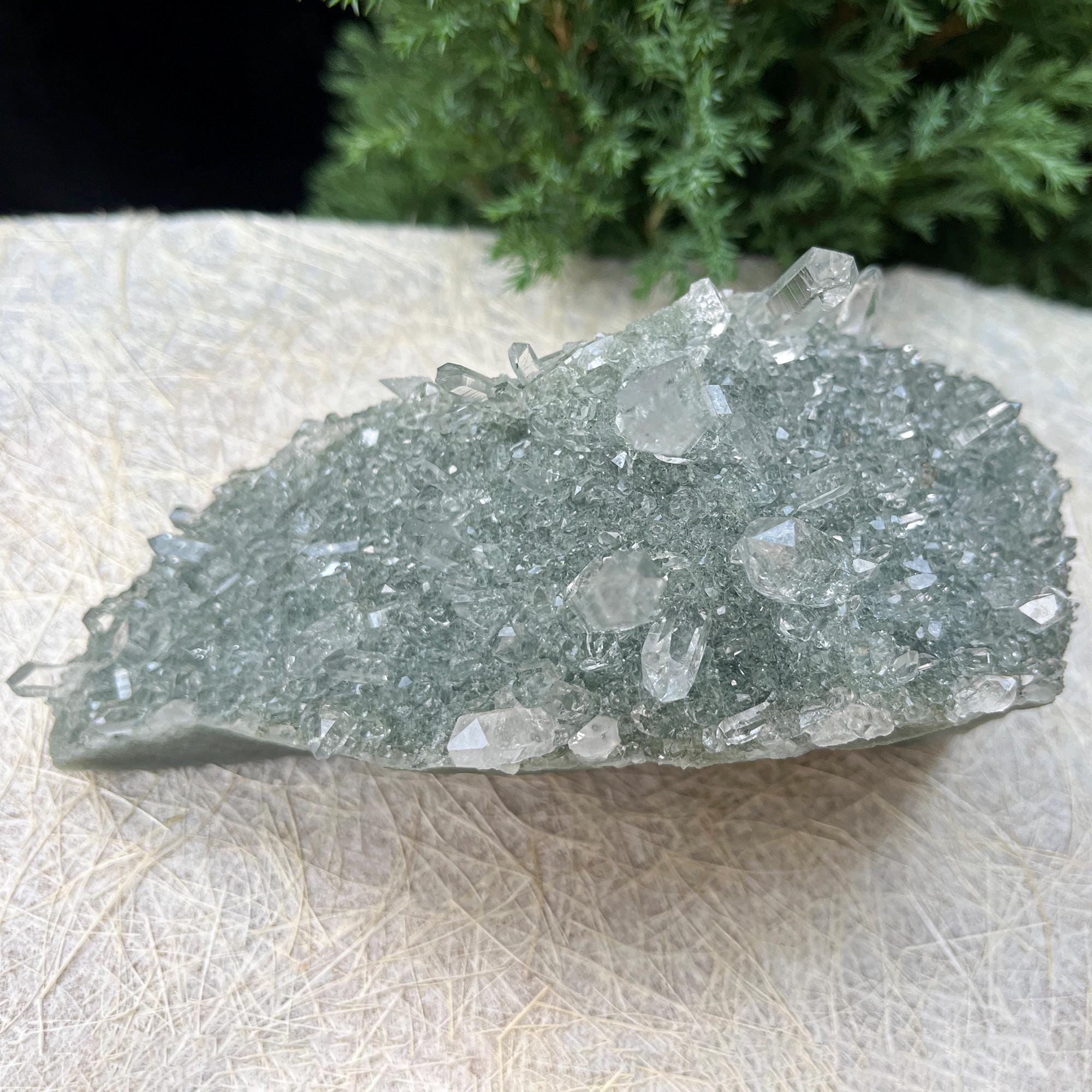 Himalayan Green Chlorite Quartz Specimen: Raw Healing Crystal 640gm