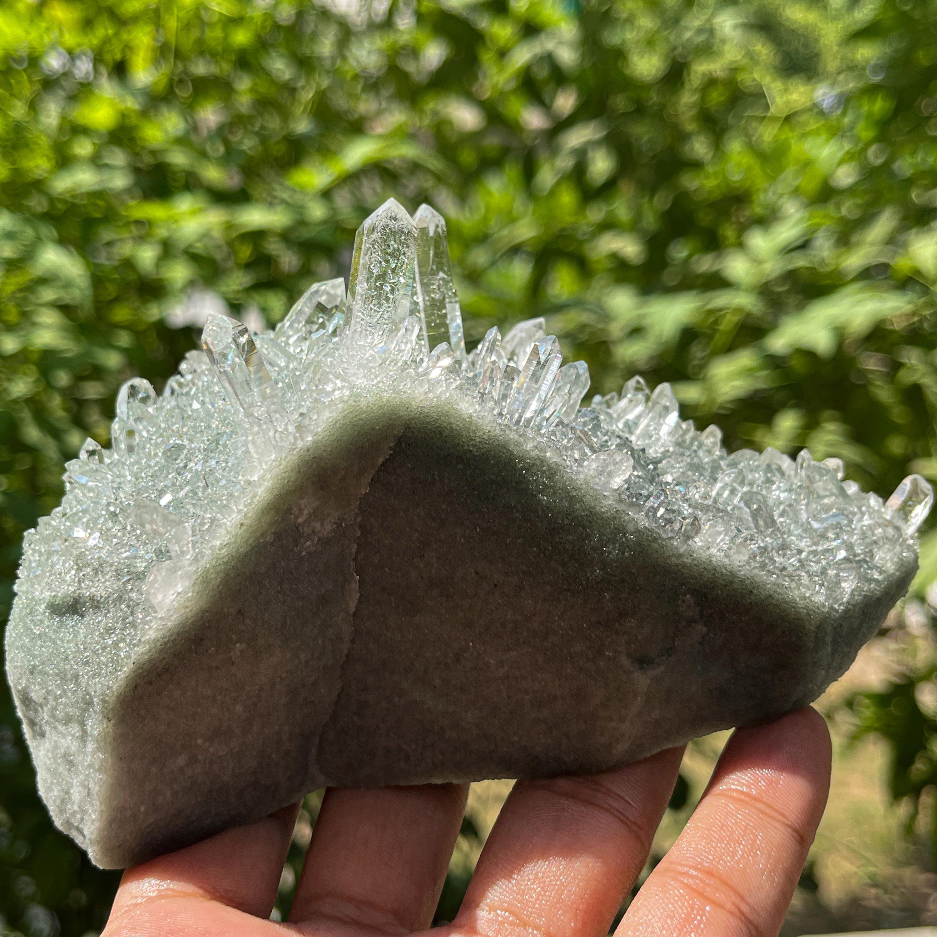 Himalayan Green Chlorite Quartz Specimen: Raw Healing Crystal 640gm