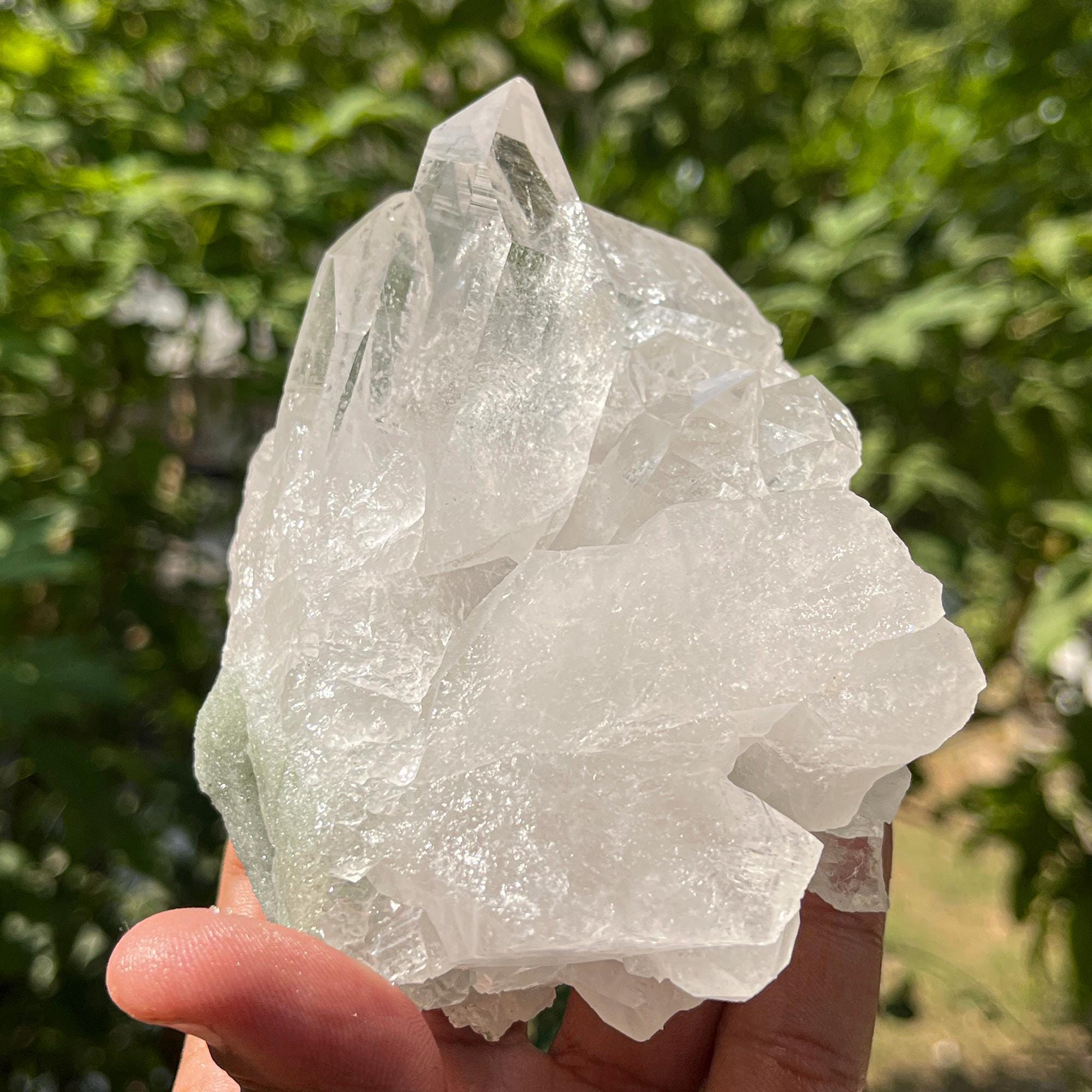 Rare Green Chlorite Quartz Specimen: Himalayan Indicolite, 560gm