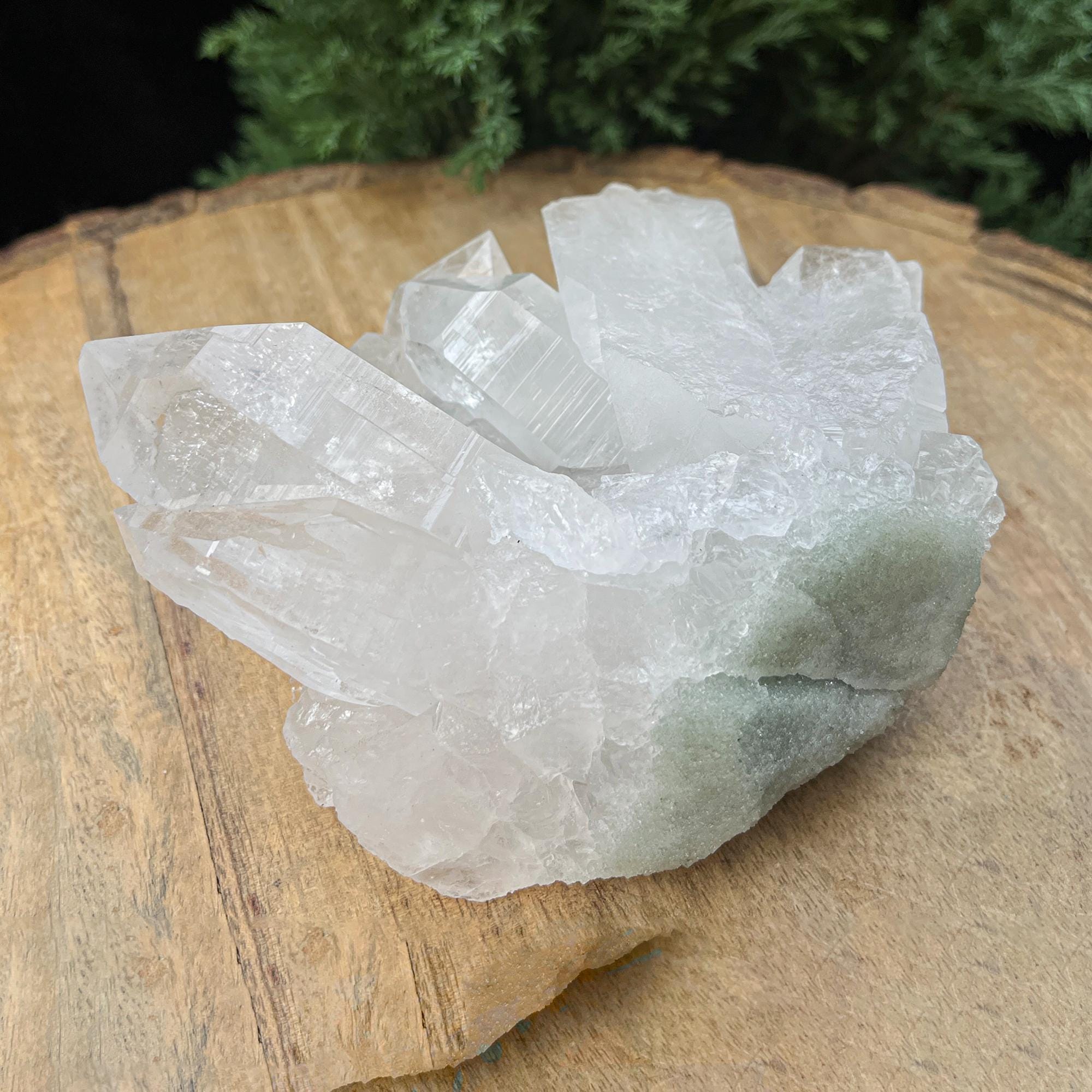 Rare Green Chlorite Quartz Specimen: Himalayan Indicolite, 560gm