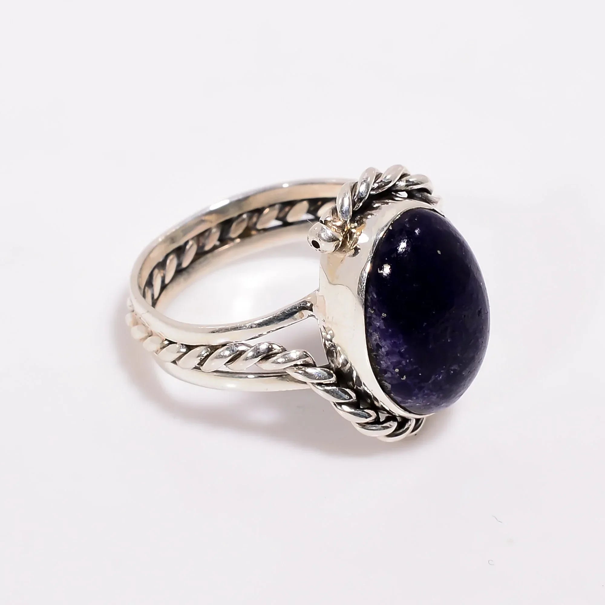 Handmade Sterling Silver Lapis Lazuli Ring: Bohemian Jewelry Gift
