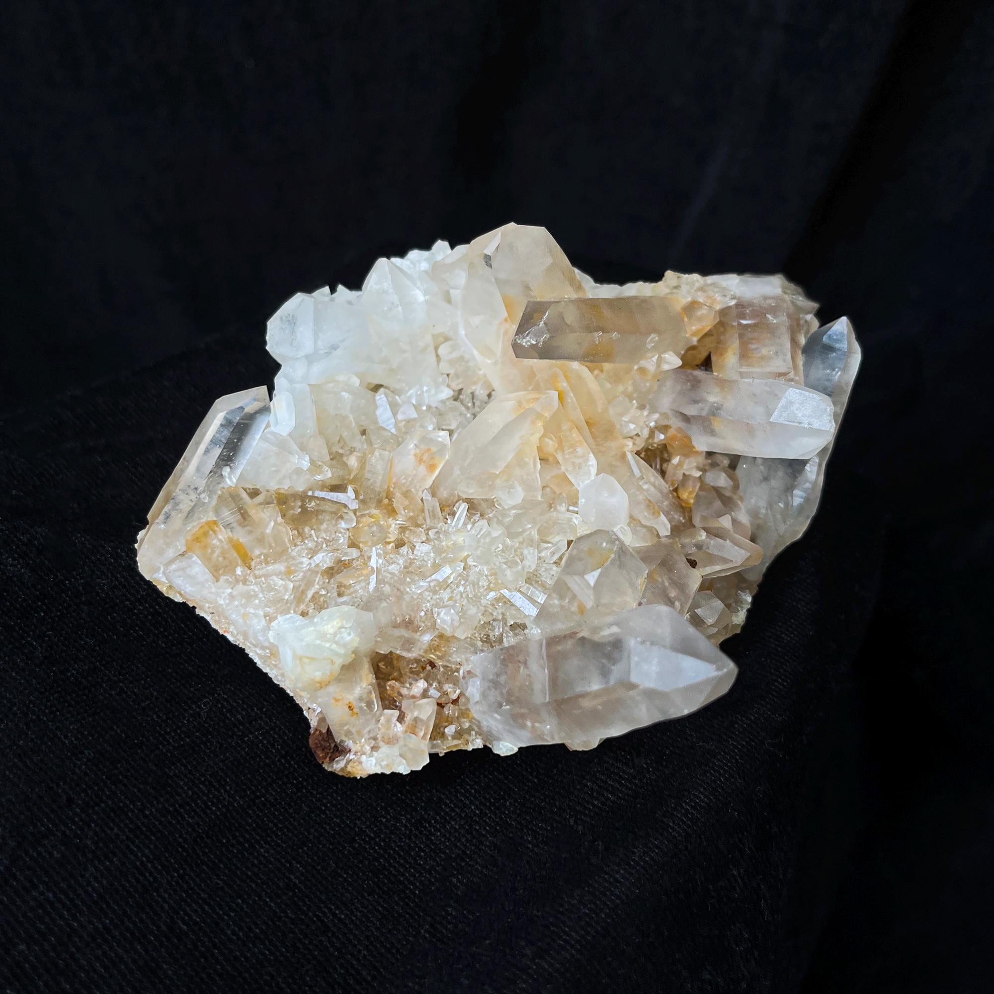 Golden Healer Samadhi Quartz Cluster: Himalayan Reiki Healing Crystal 340gm