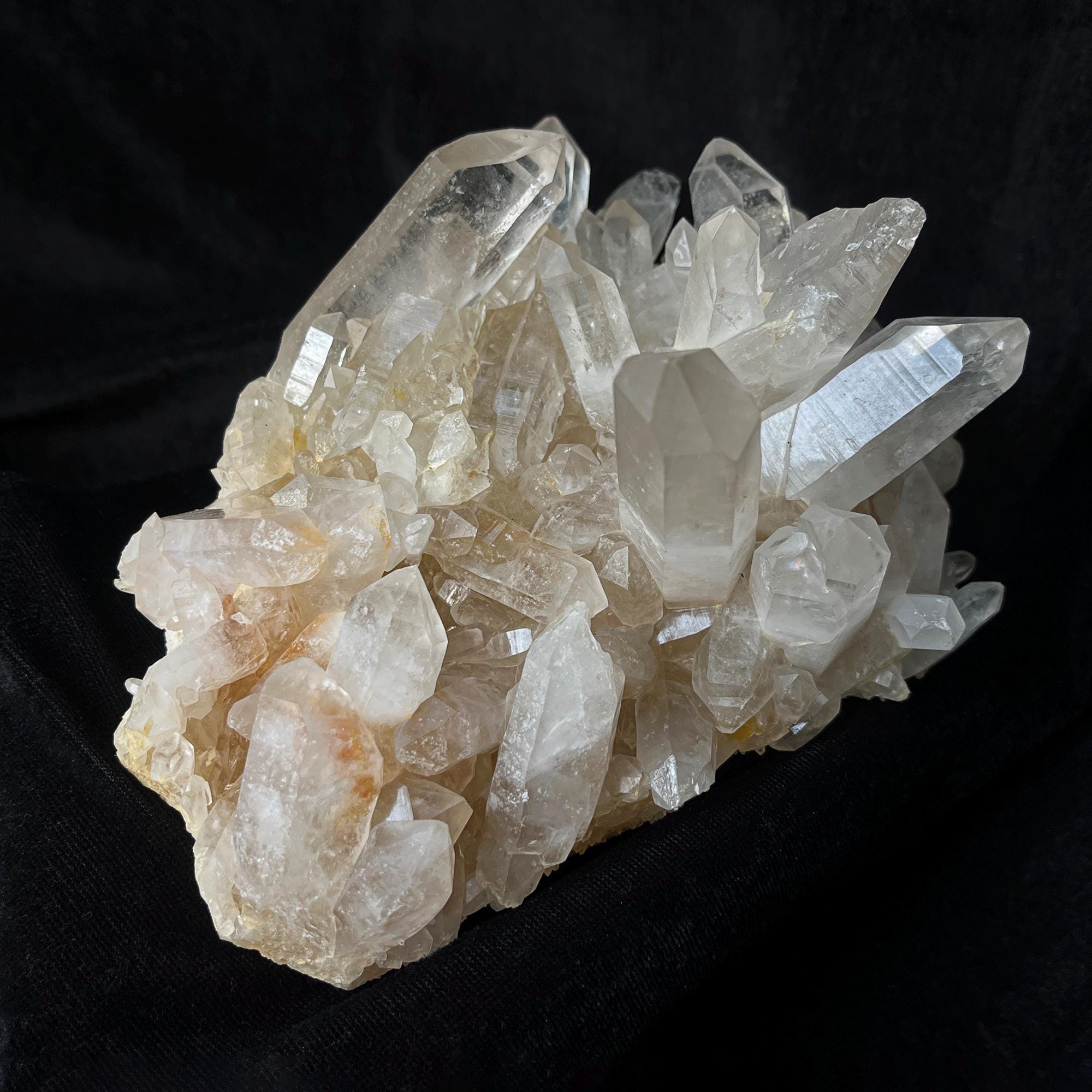 Yellow Samadhi Quartz Cluster: Golden Healer Crystal, 1.285kg