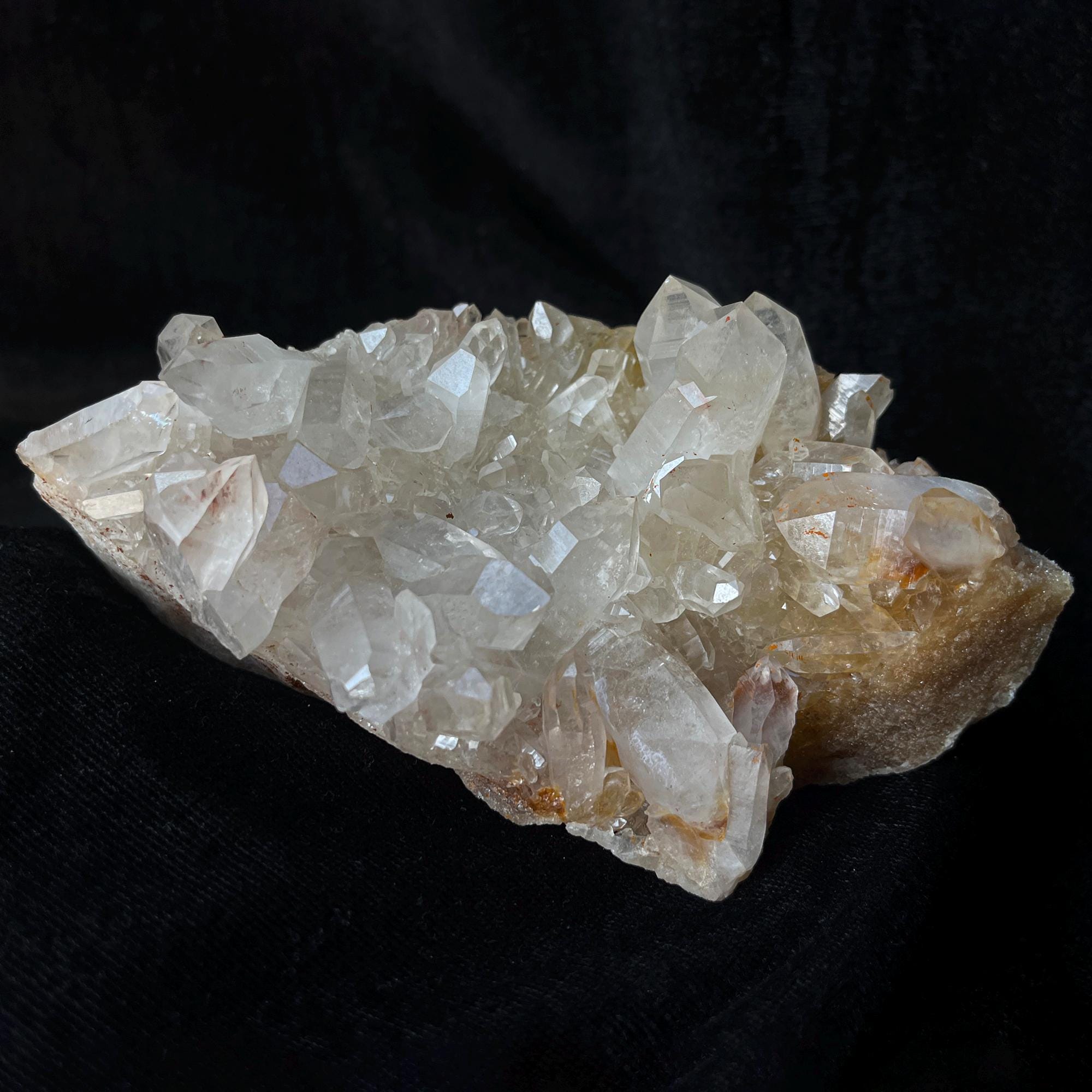 Golden Healer Quartz Cluster: Himalayan Yellow Samadhi Crystal, Home Decor 545gm