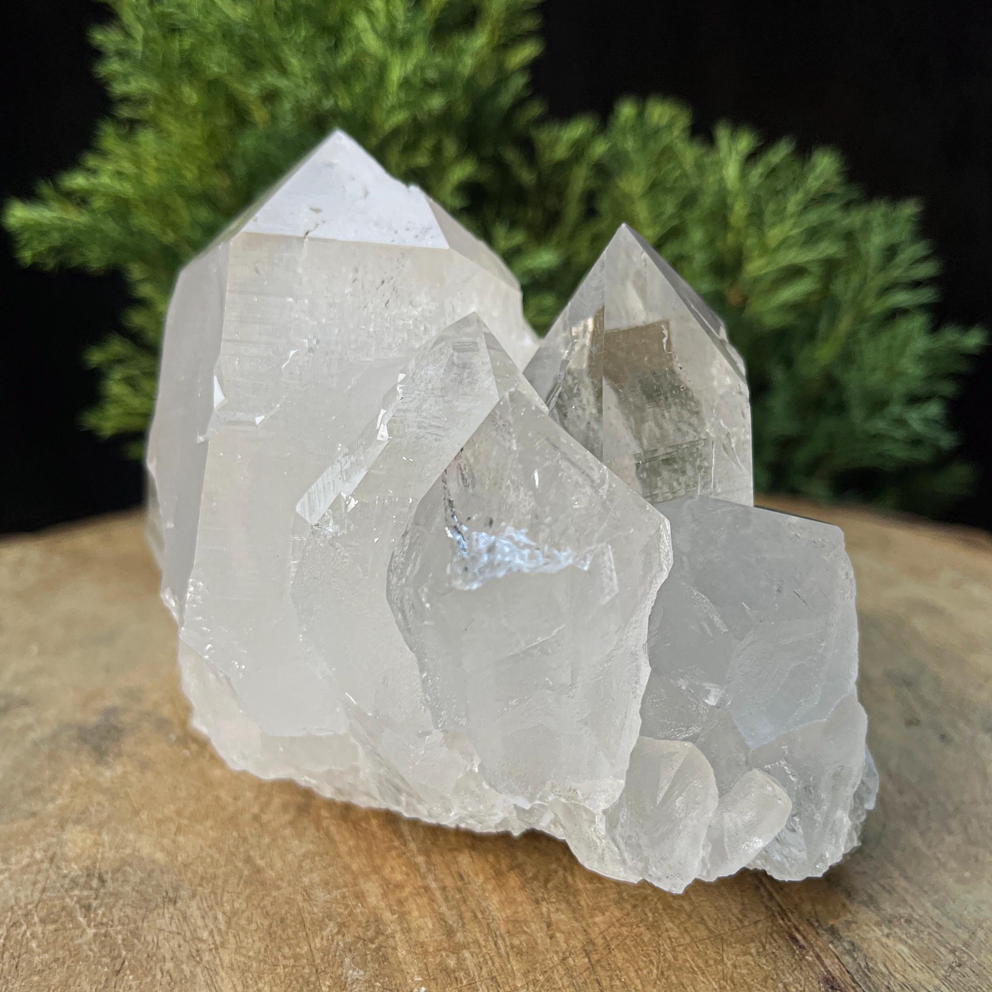 Himalayan Green Chlorite Quartz Point: Natural Crystal Cluster, Home Decor 970gm