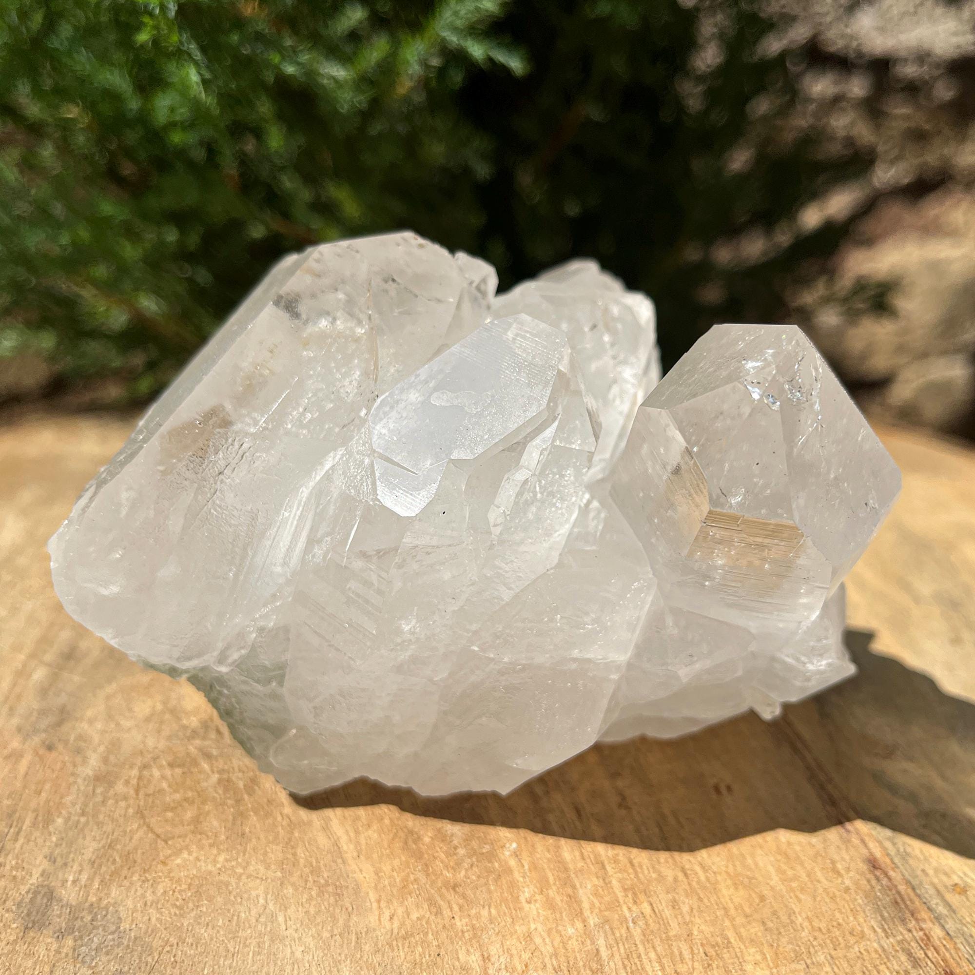 Chlorite Included Himalayan Quartz Crystal Cluster - Healing Stone 695gm