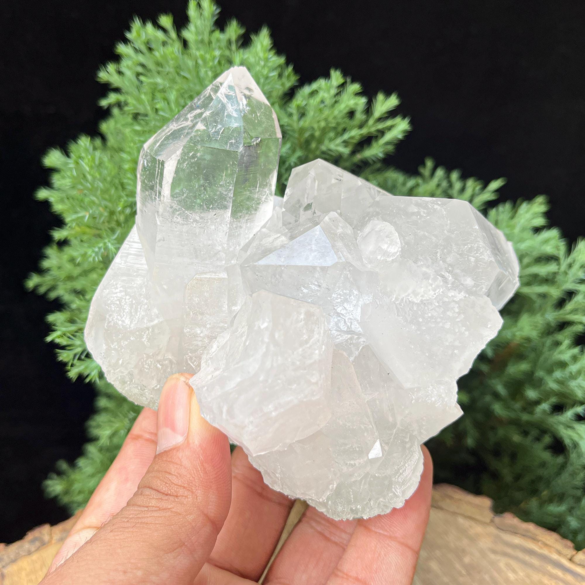 Chlorite Included Himalayan Quartz Crystal Cluster - Healing Stone 695gm