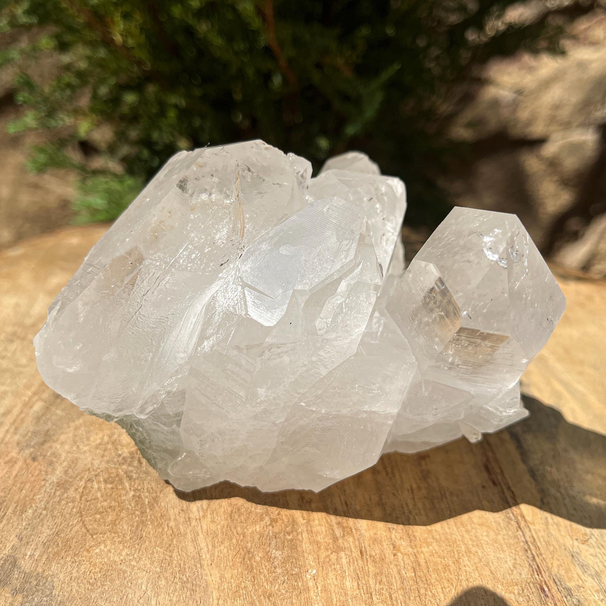 Chlorite Included Himalayan Quartz Crystal Cluster - Healing Stone 695gm