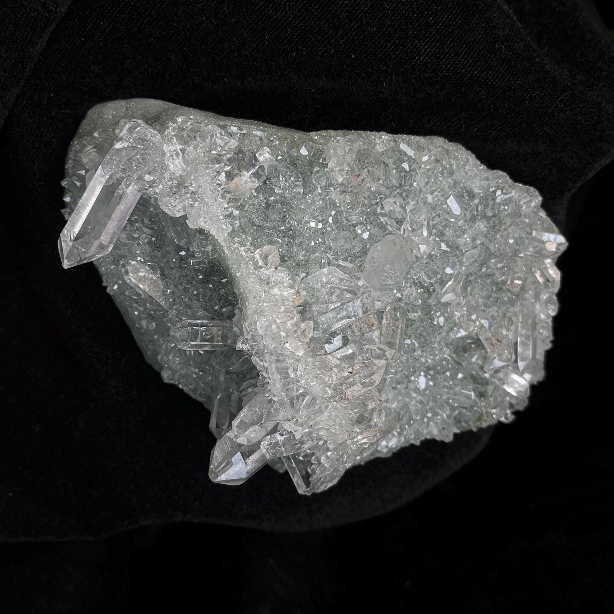 Himalayan Elestial Chlorite Quartz Cluster specimen Raw Healing Minerals 770gm