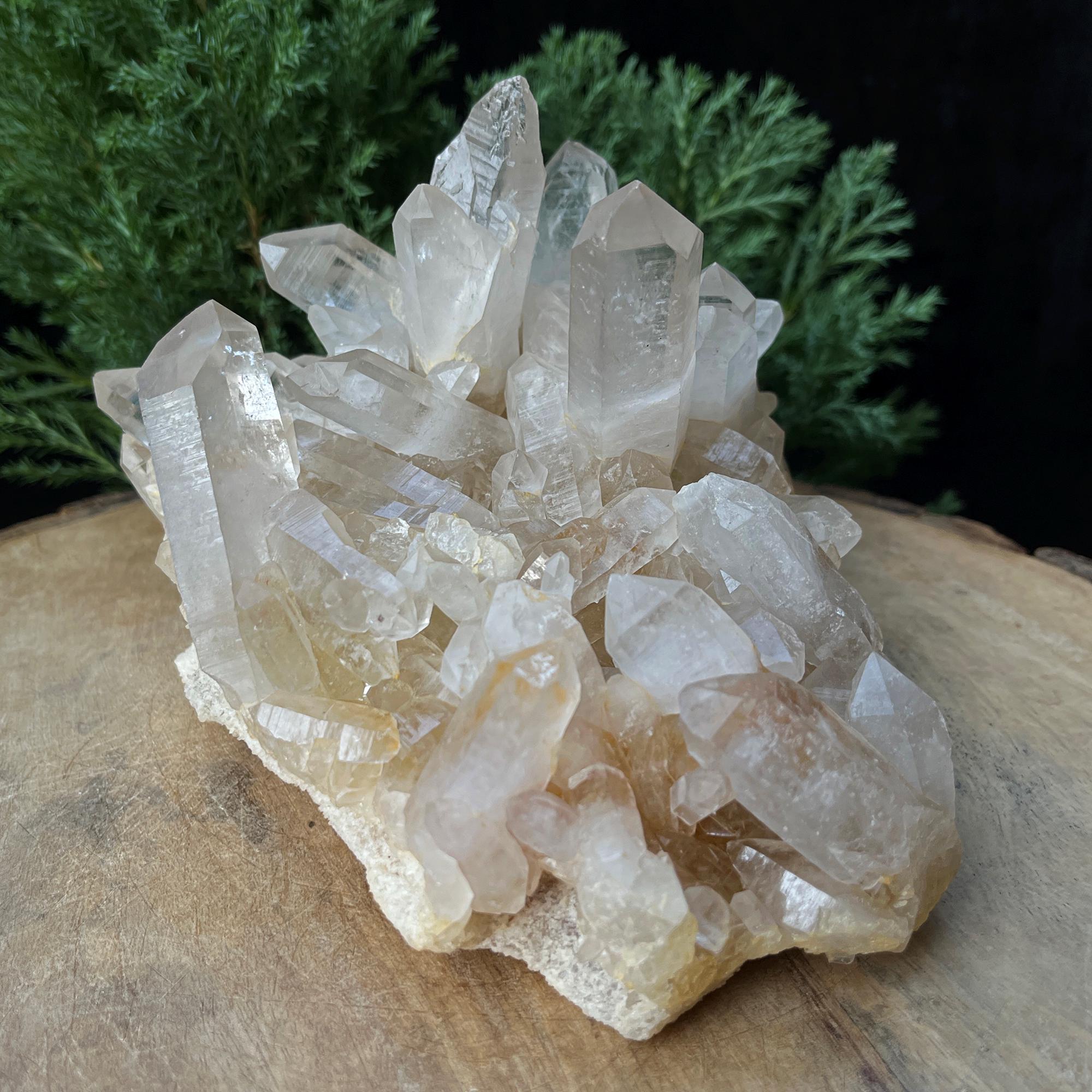 Yellow Samadhi Quartz Cluster: Golden Healer Crystal, 1.285kg