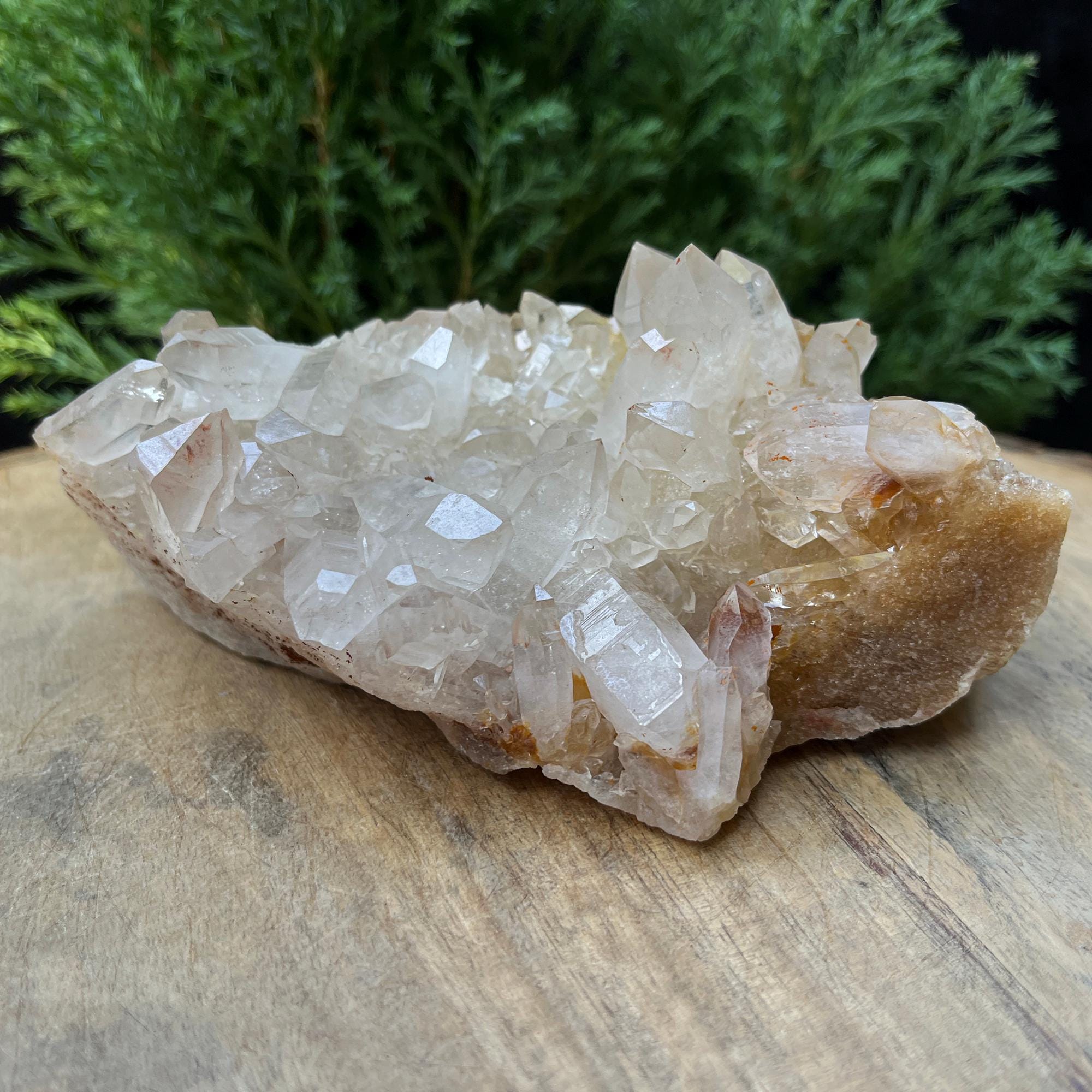 Golden Healer Quartz Cluster: Himalayan Yellow Samadhi Crystal, Home Decor 545gm