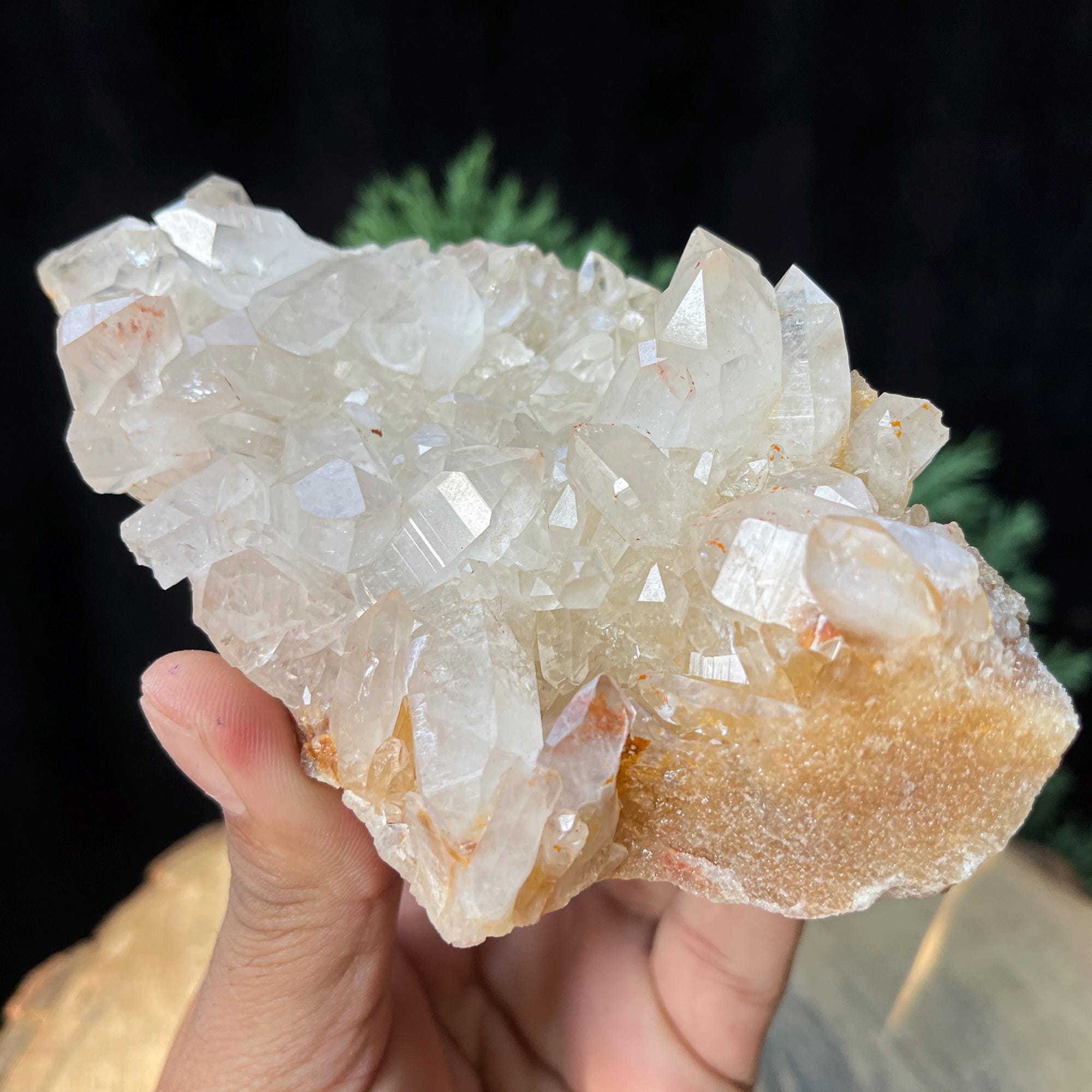 Golden Healer Quartz Cluster: Himalayan Yellow Samadhi Crystal, Home Decor 545gm