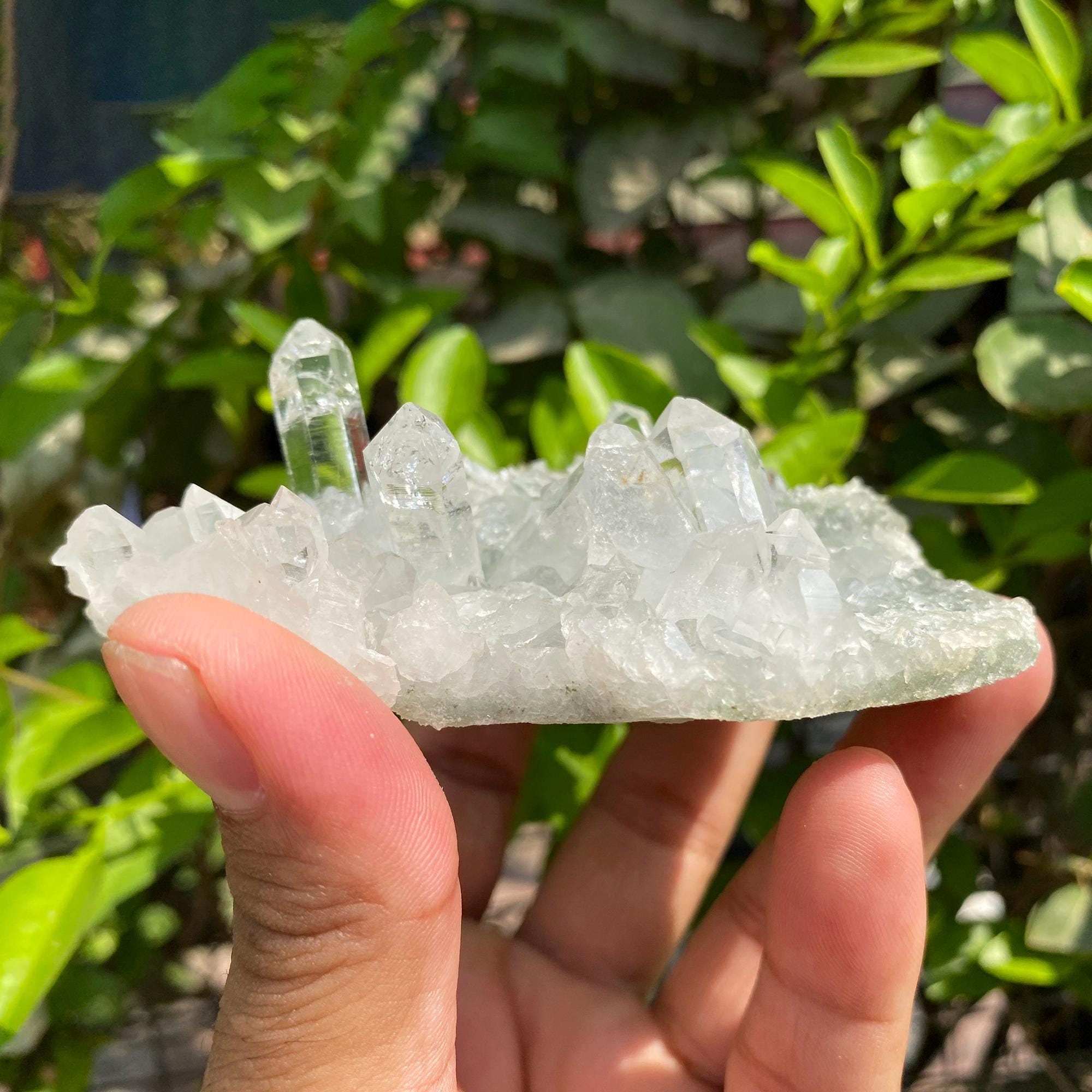 Green Chlorite Quartz Cluster: Natural Healing Crystal 175gm