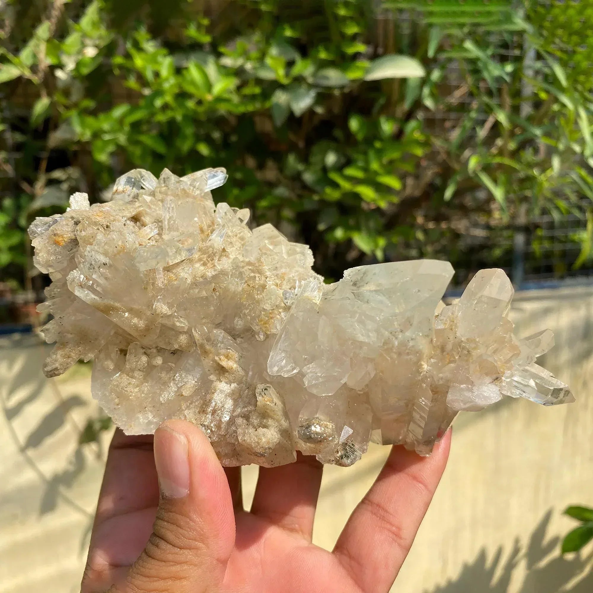 Green Phantom Quartz Crystal Point: Raw Specimen, 585gm Himalayan Quartz