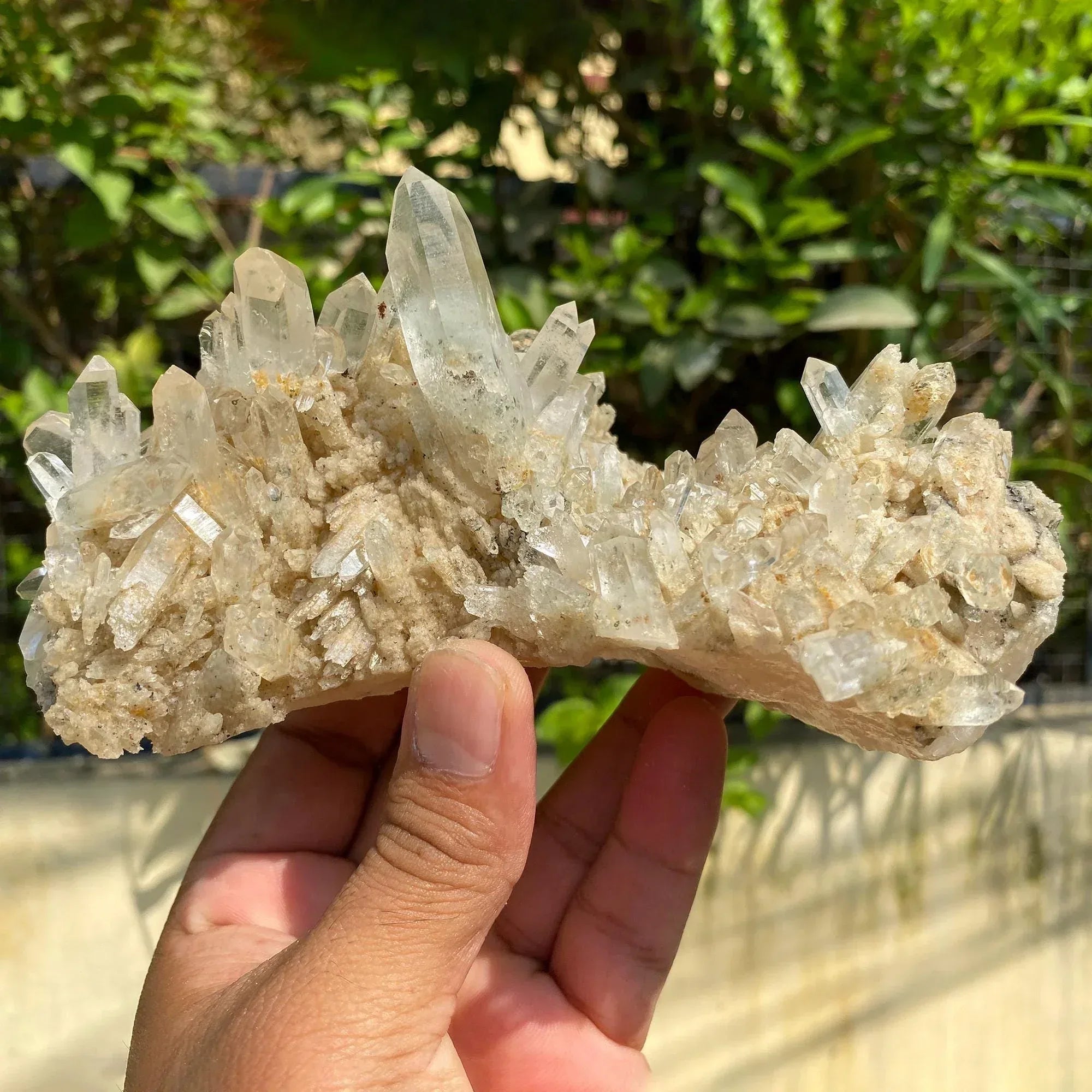 Green Phantom Quartz Crystal Point: Raw Specimen, 585gm Himalayan Quartz