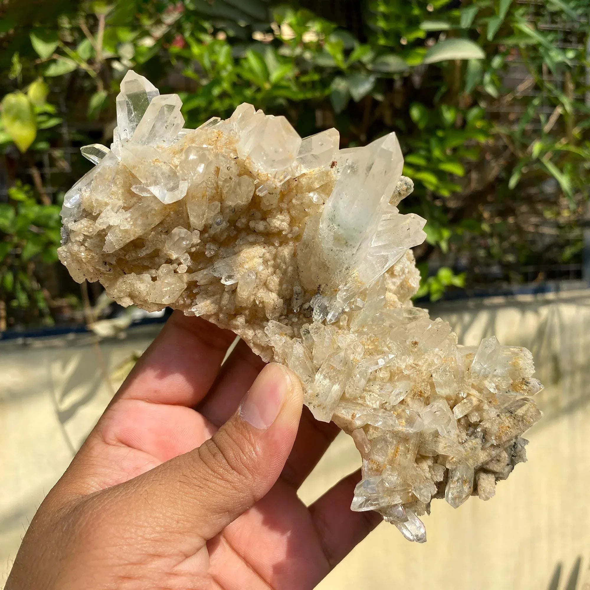 Green Phantom Quartz Crystal Point: Raw Specimen, 585gm Himalayan Quartz