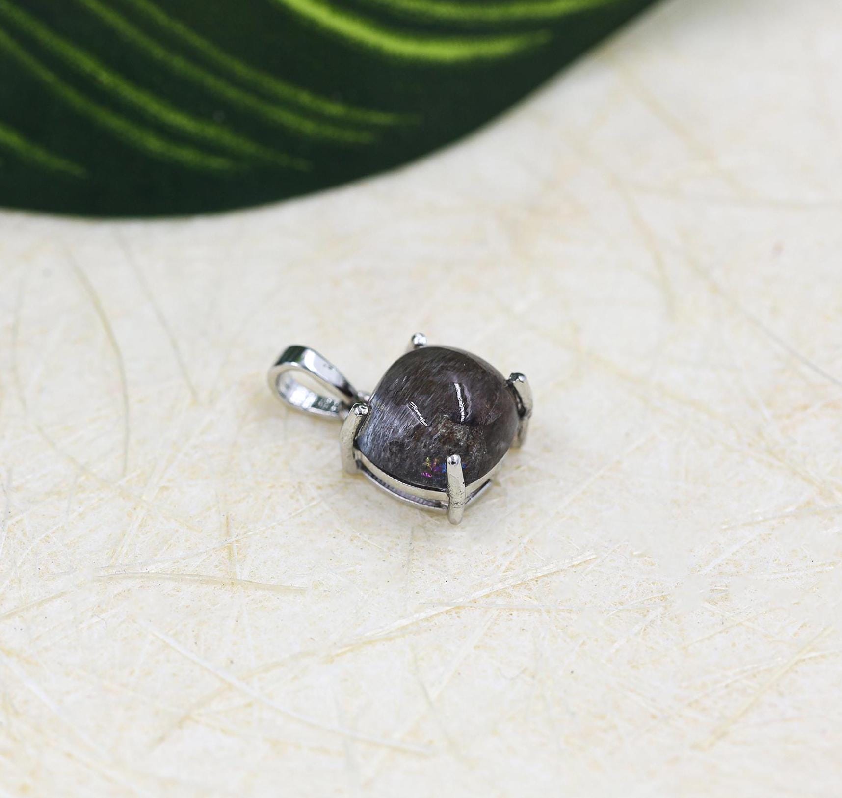 Super Seven Amethyst Pendant: 925 Sterling Silver Healing Crystal Necklace