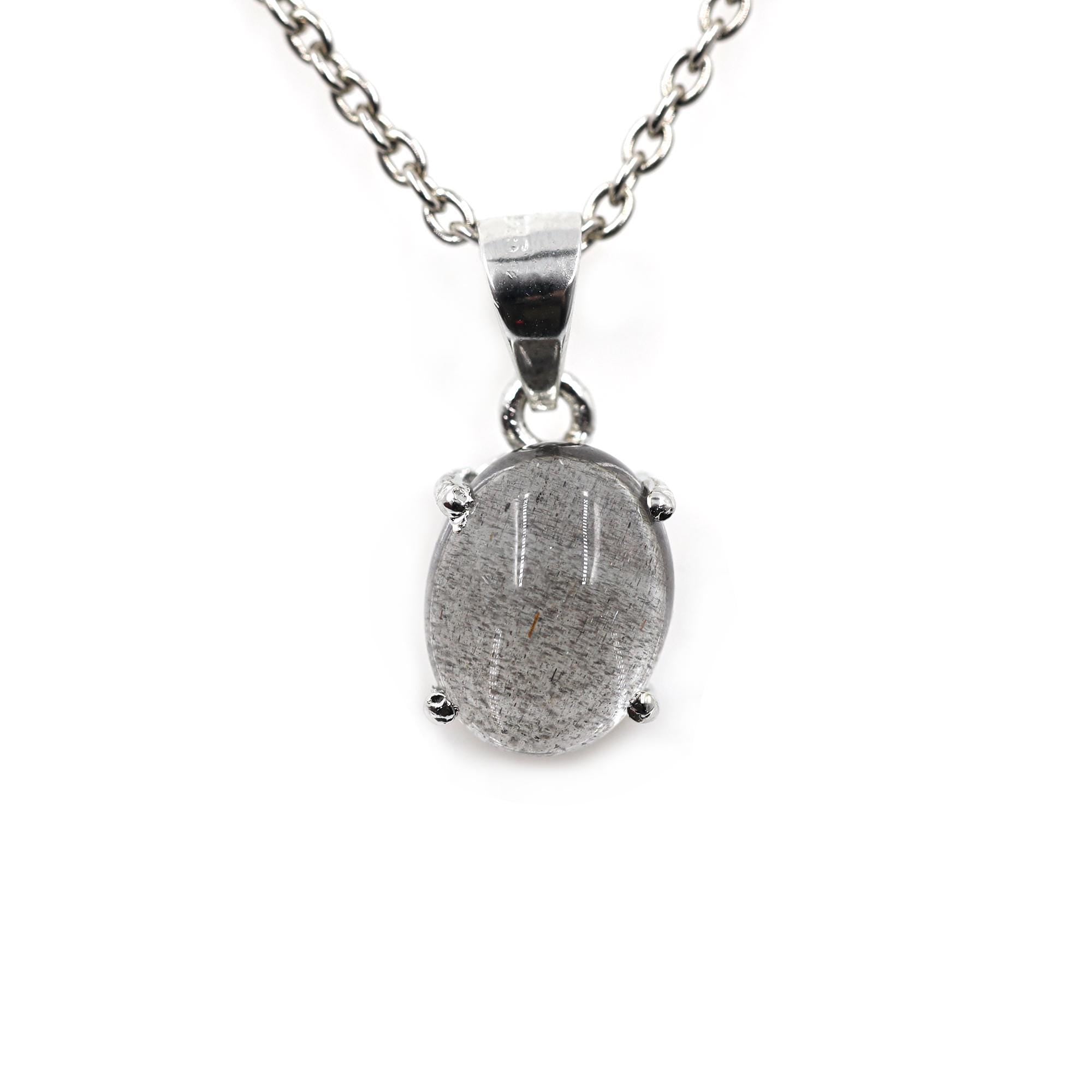 Super Seven Gemstone Pendant: 925 Sterling Silver Cacoxenite Amethyst Boho Jewelry