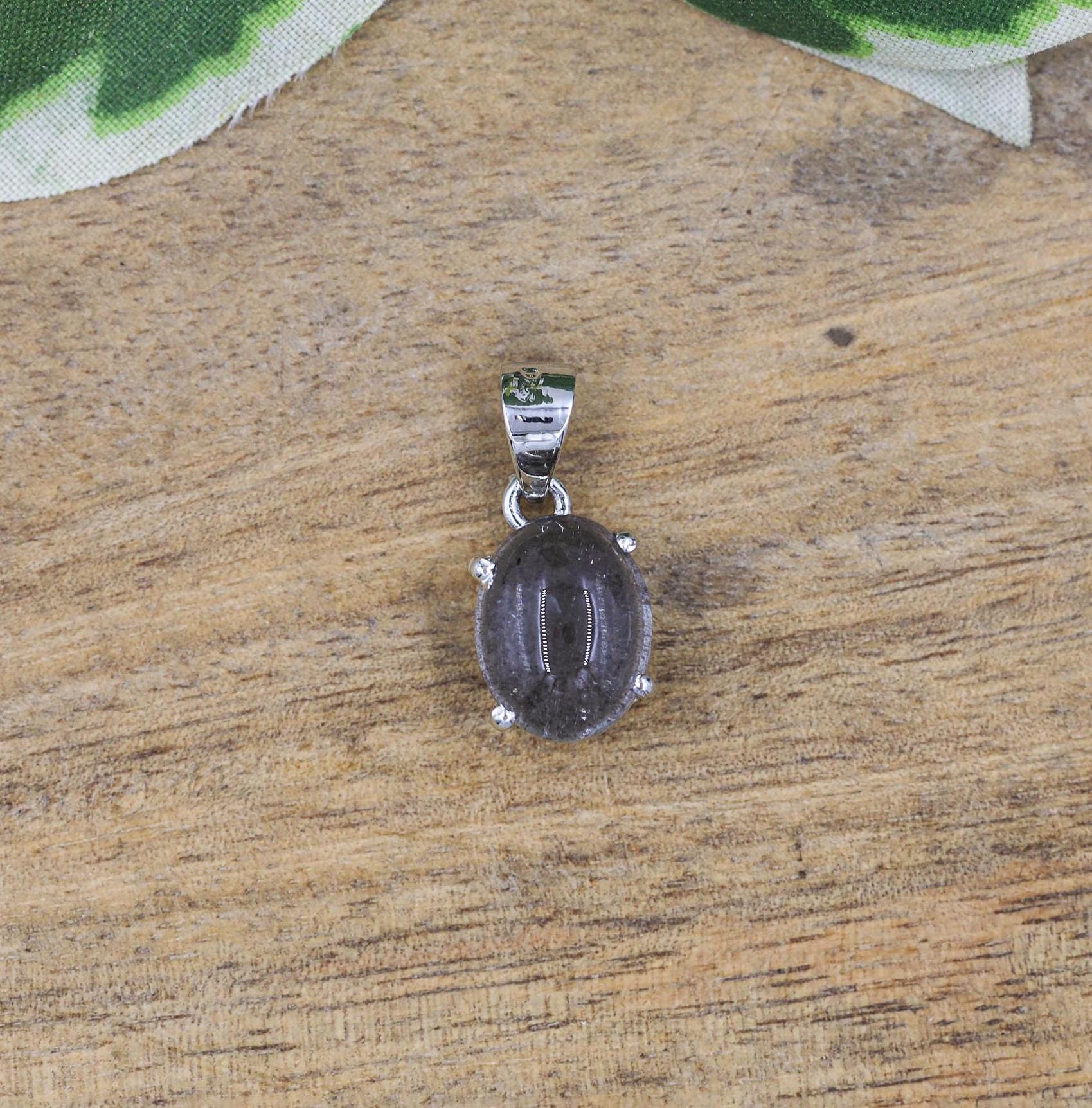 Super Seven Gemstone Pendant: 925 Sterling Silver Cacoxenite Amethyst Boho Jewelry