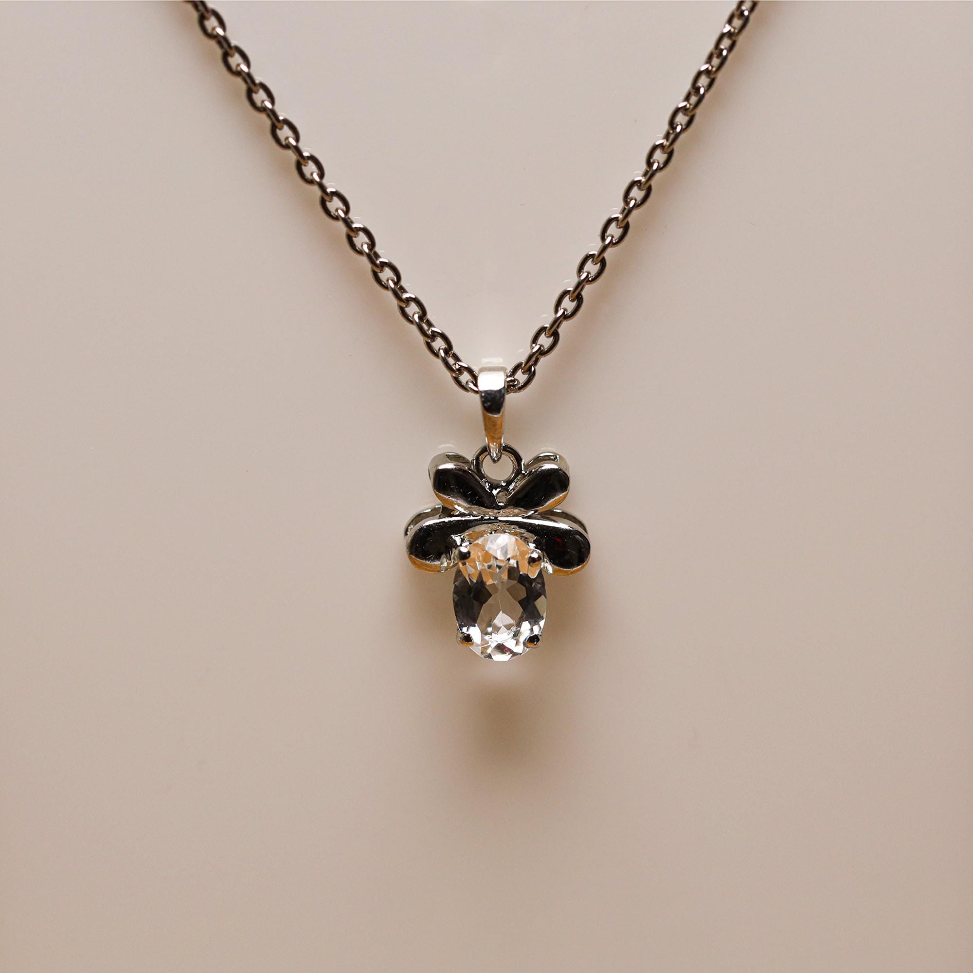 Handmade Petalite Pendant Necklace: 925 Sterling Silver, Dainty Minimalist Jewelry