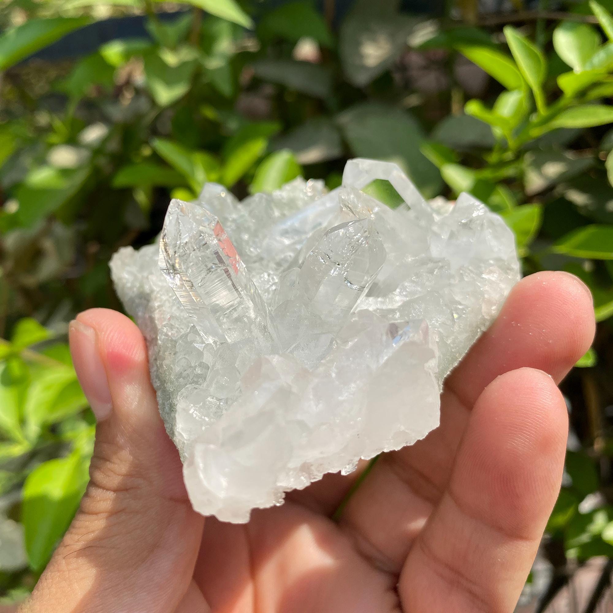 Green Chlorite Quartz Cluster: Natural Healing Crystal 175gm